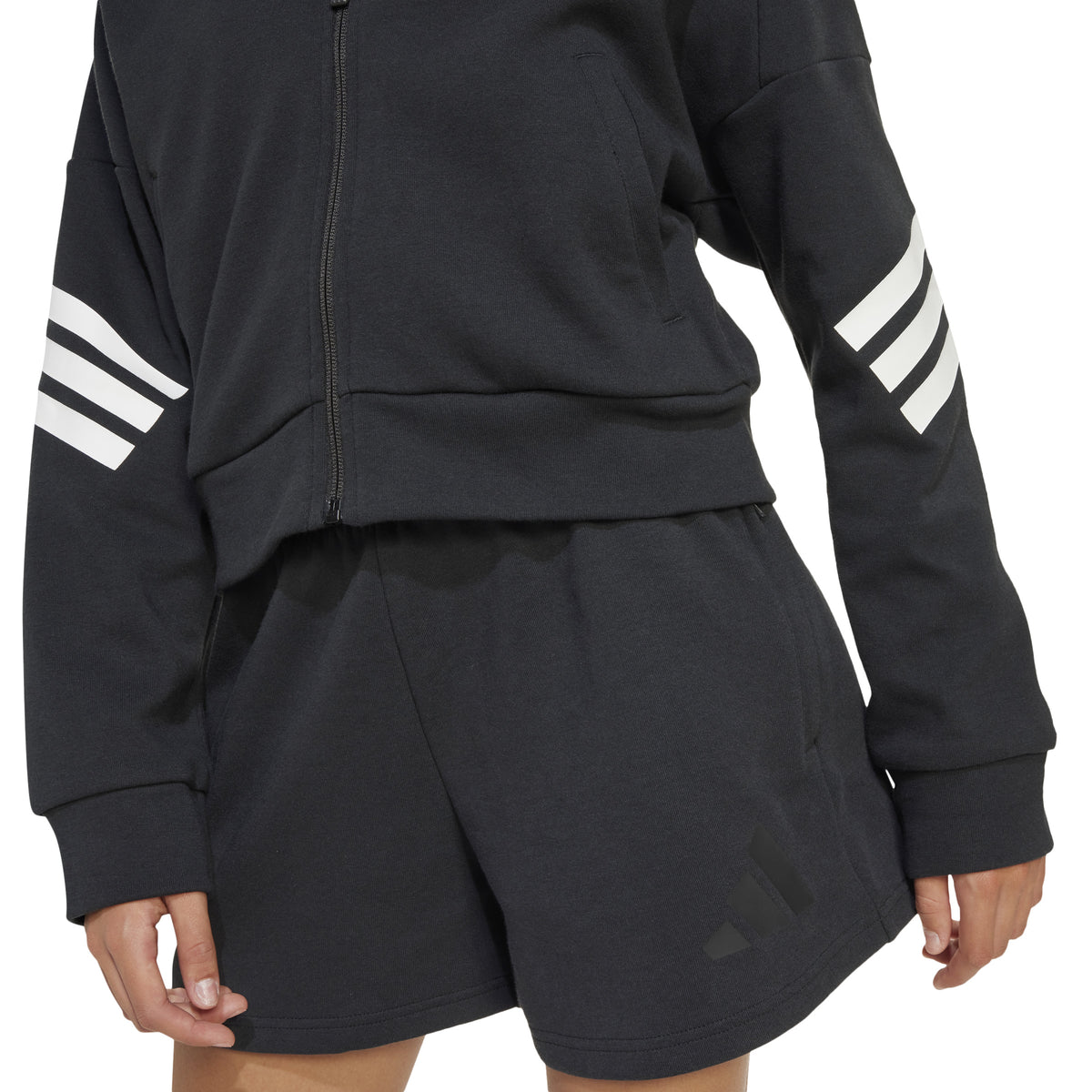 Adidas Giacca da Allenamento Future Icons 3-Stripes Full-zip Hooded Junior Nero