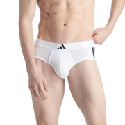 Adidas Slip Active Flex Cotton 3-Stripes Low Rise Bianco
