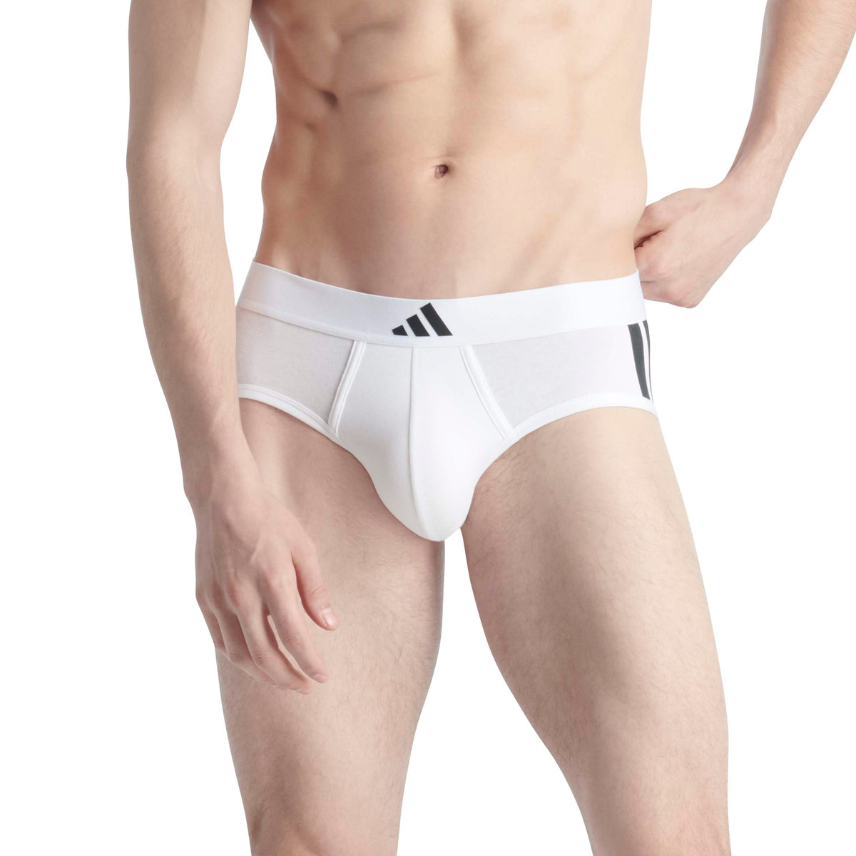 Adidas Slip Active Flex Cotton 3-Stripes Low Rise Bianco