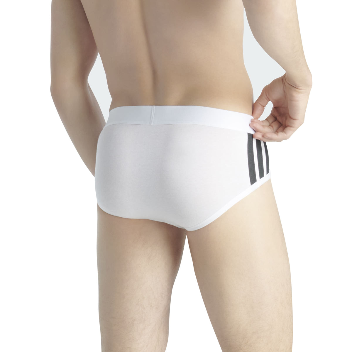 Adidas Slip Active Flex Cotton 3-Stripes Low Rise Bianco