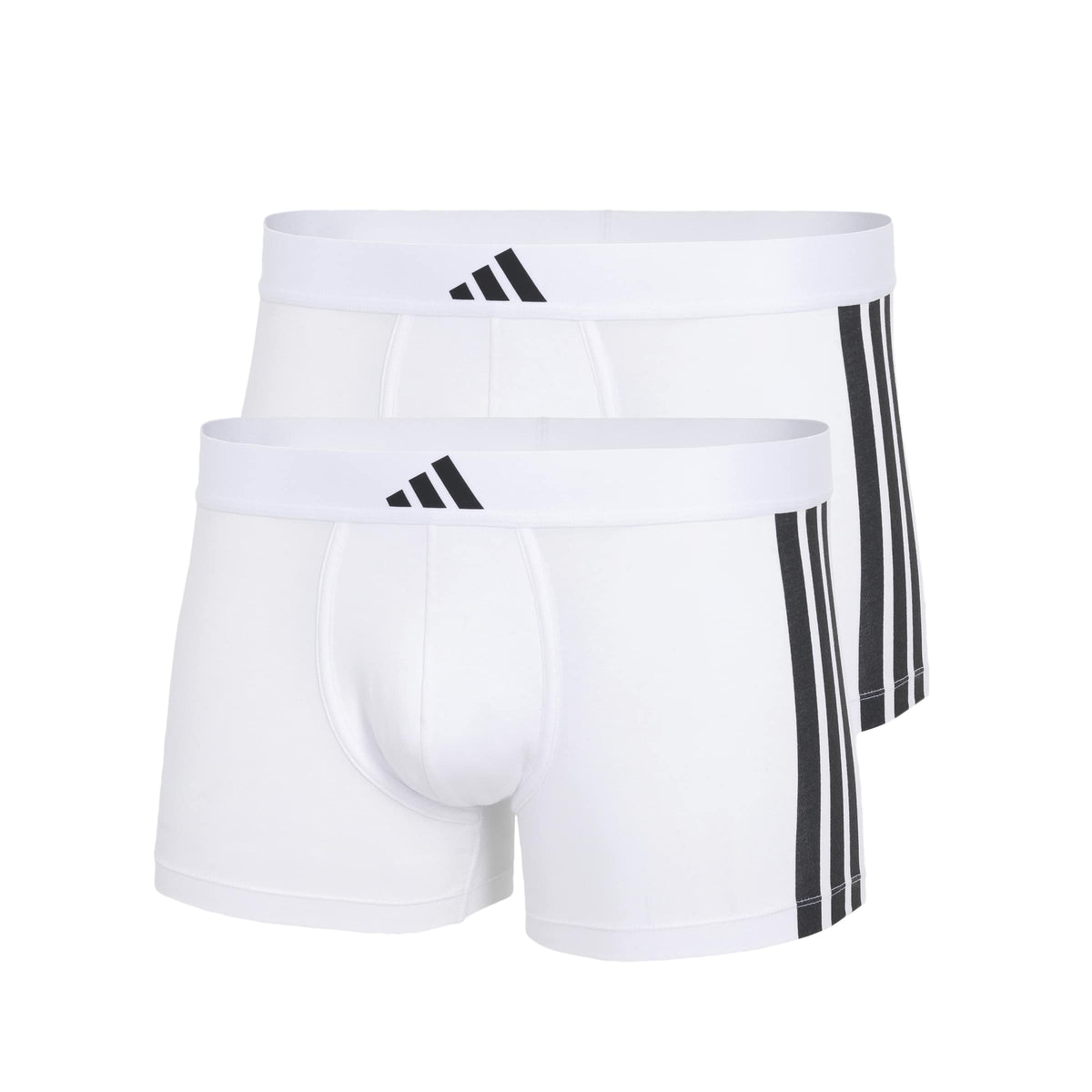Adidas Boxer Active Flex Cotton 3-Stripes Low Rise Bianco