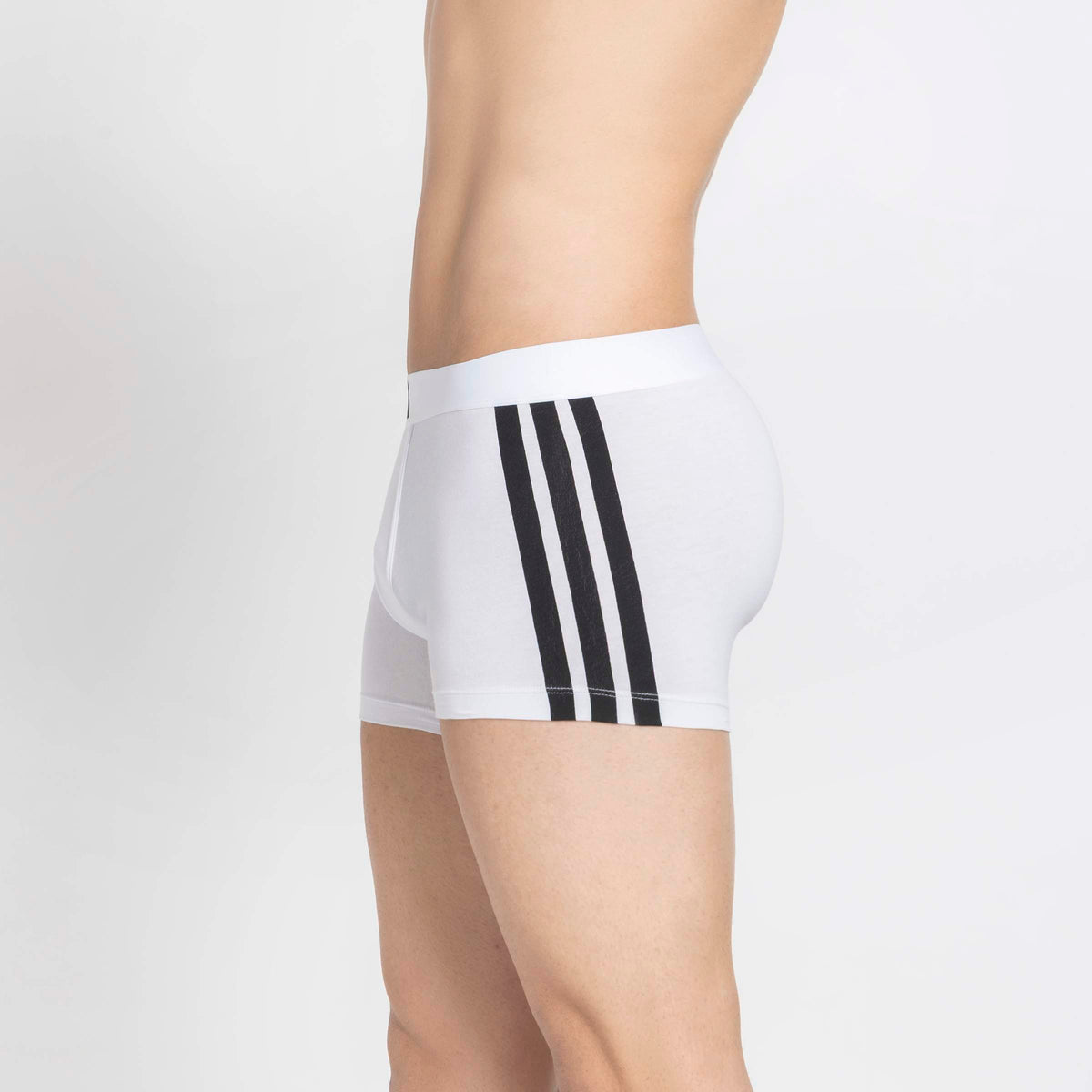 Adidas Boxer Active Flex Cotton 3-Stripes Low Rise Bianco