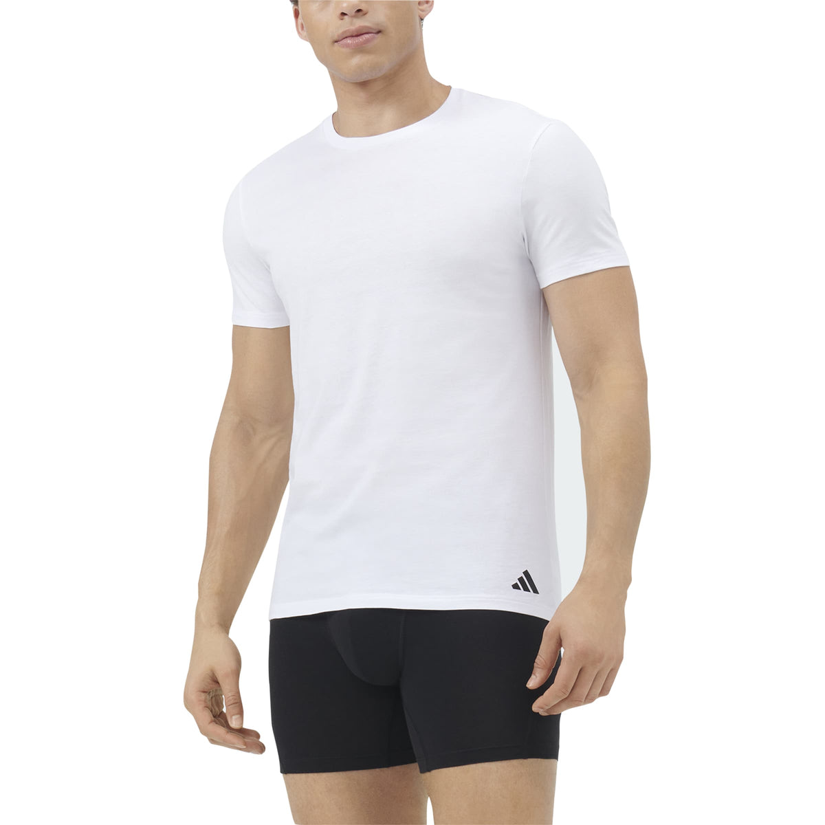 Adidas T-shirt Active Flex Cotton Crewneck Bianco