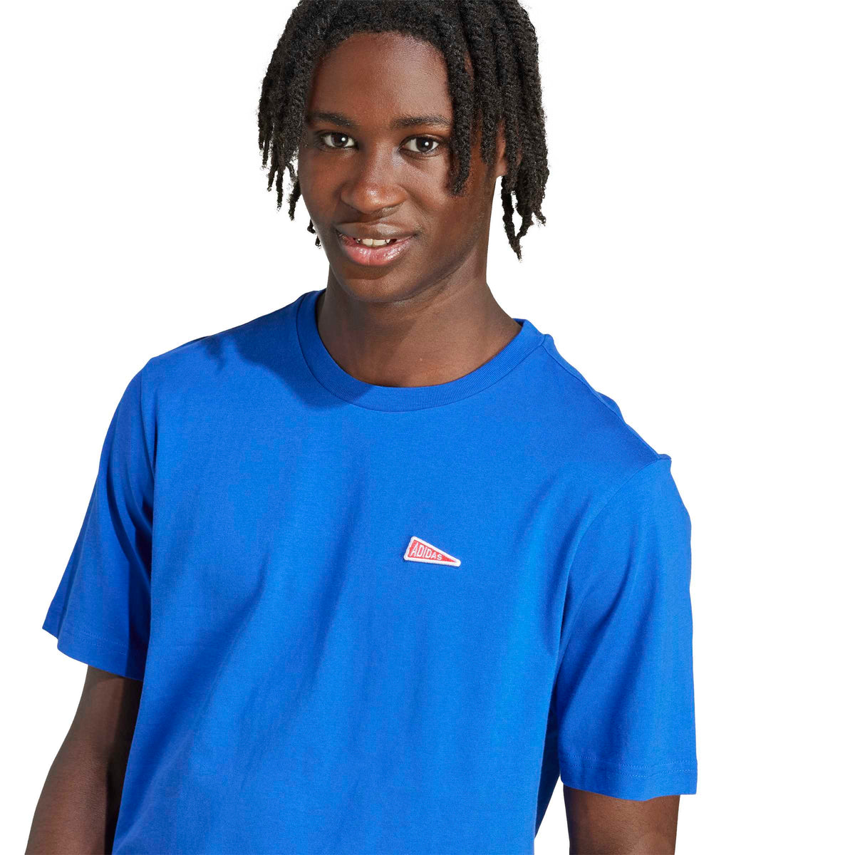 Adidas T-shirt Pennant Trim Graphic Blu