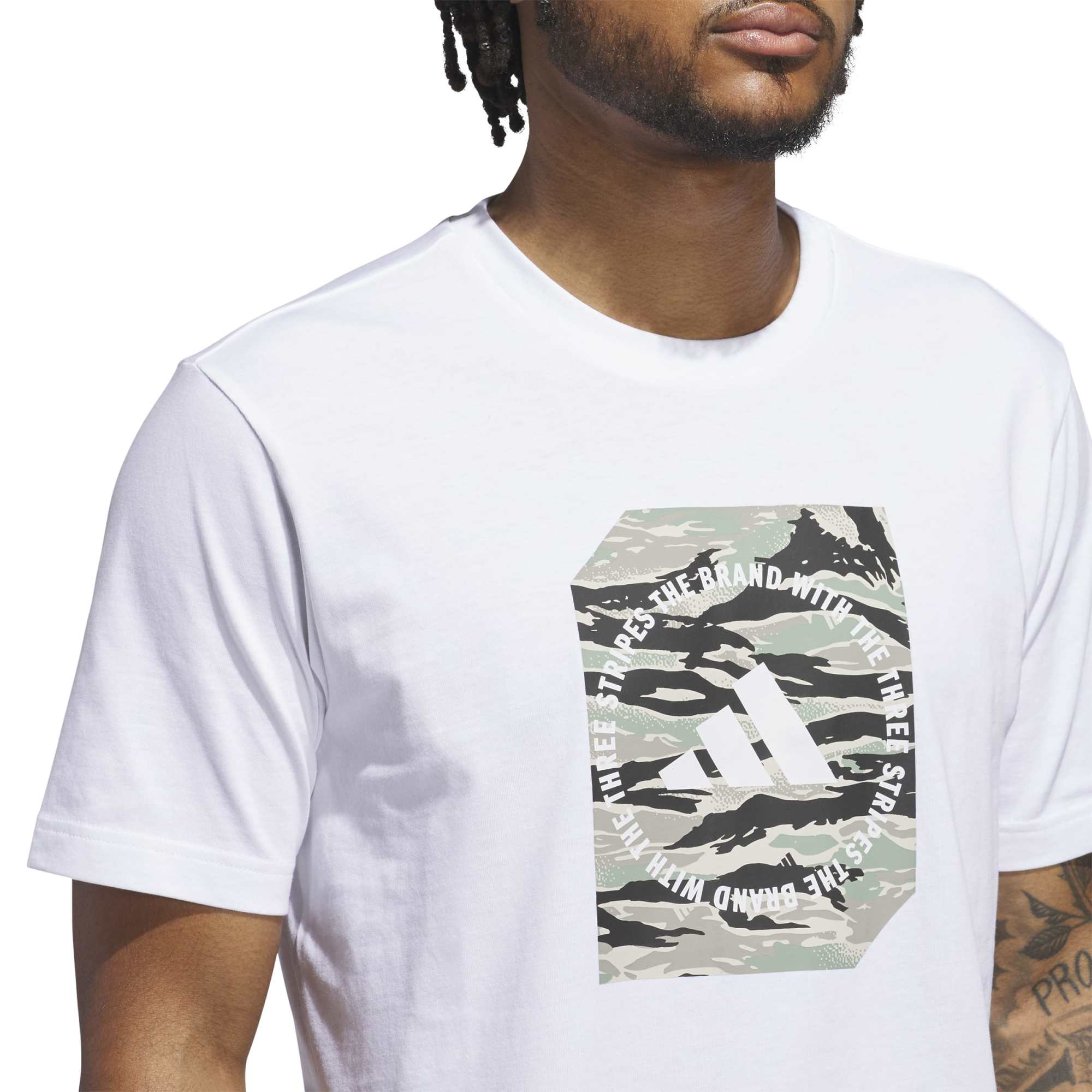 T-shirt Camo Shape Graphic - Bianco / Beige
