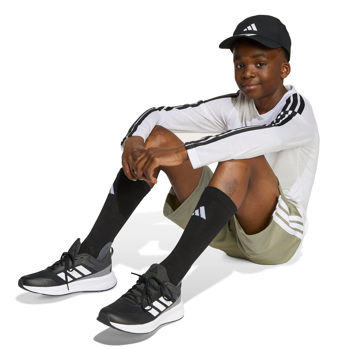Adidas Train Essentials A Maniche Lunghe Per Bambini Bianco