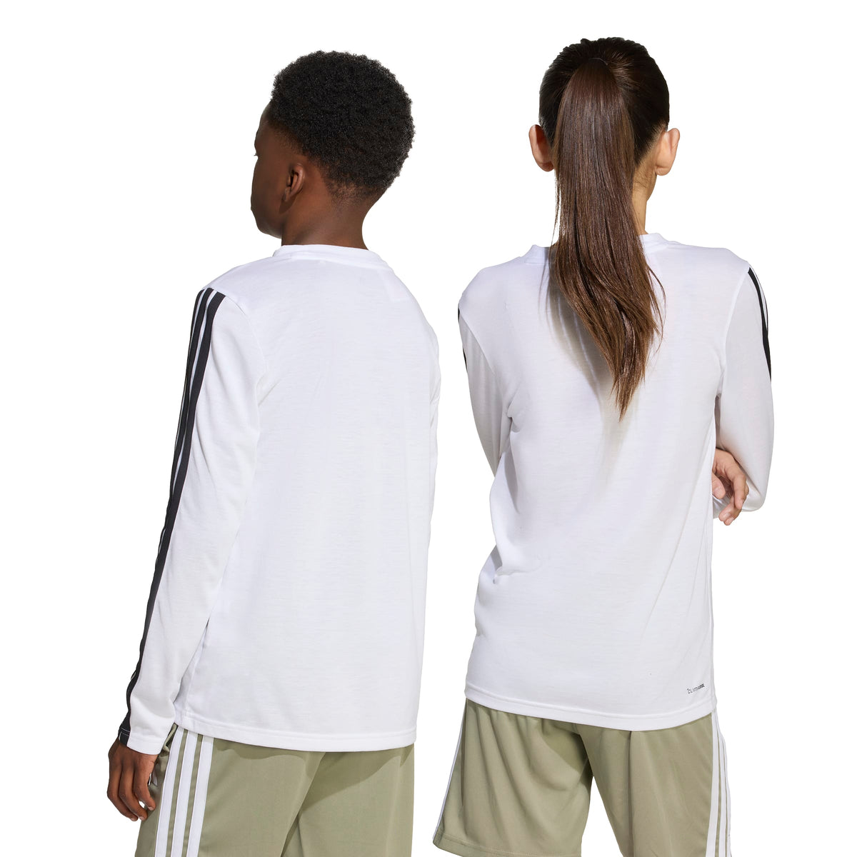 Adidas Train Essentials A Maniche Lunghe Per Bambini Bianco