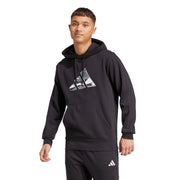 Adidas Felpa con Cappuccio con Grafica Camo Nero