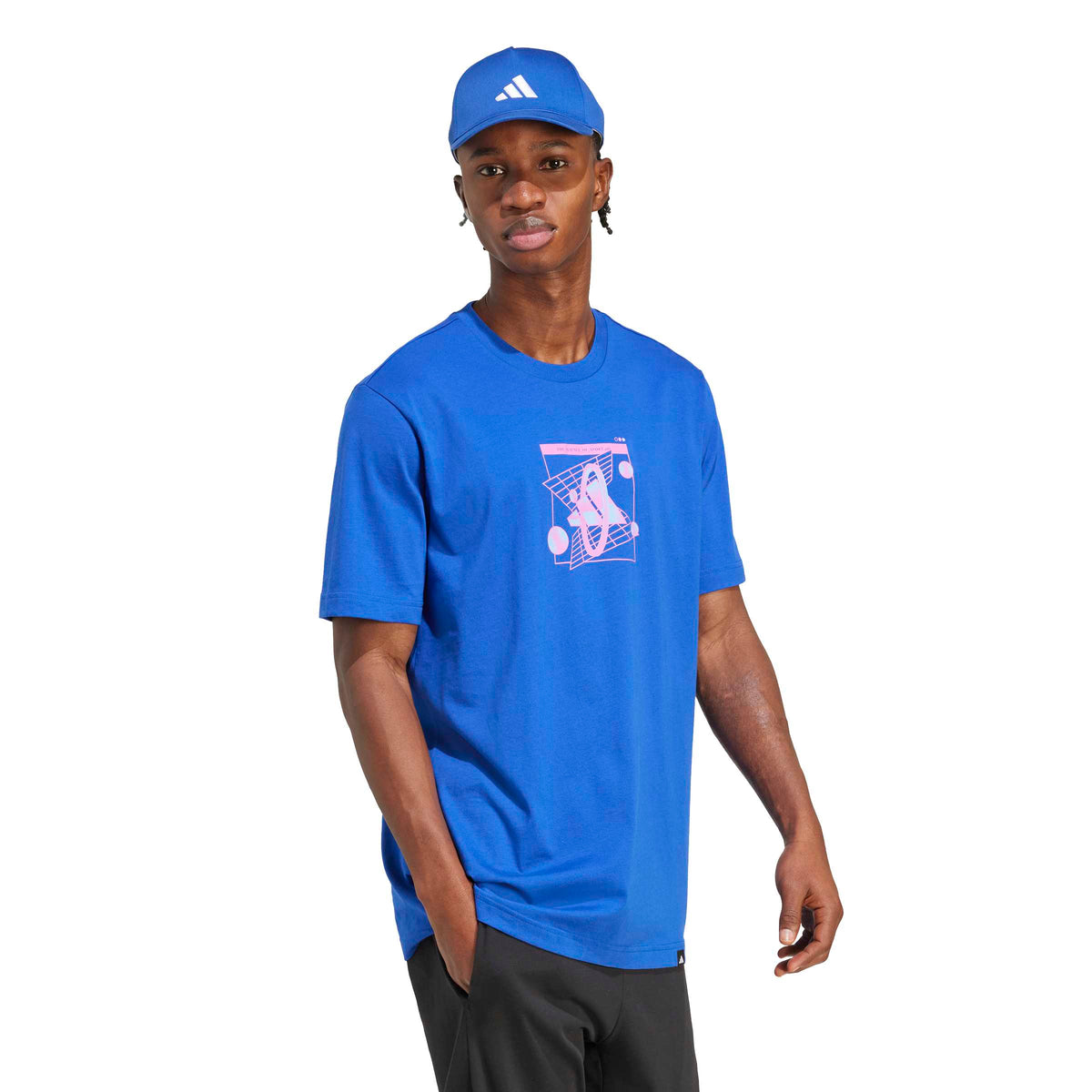 Adidas T-shirt con Grafica Old-school Futurism Blu