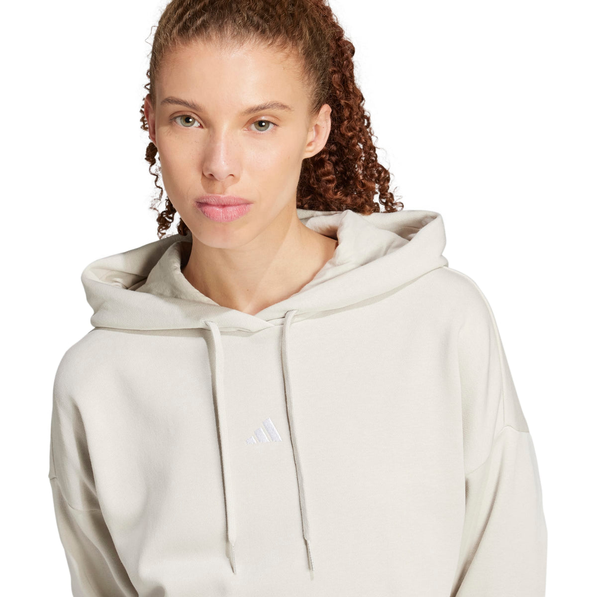 Adidas Felpa con Cappuccio Essentials Small Logo Feel Cozy Grigio