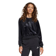 Adidas Felpa Corta da Donna Holiday Glam Nero