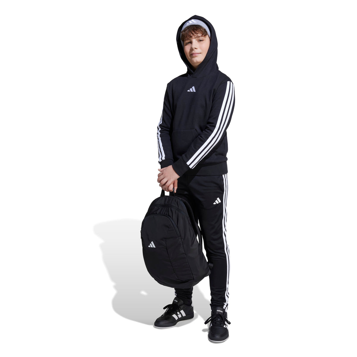 Adidas Felpa con Cappuccio Essentials Nero