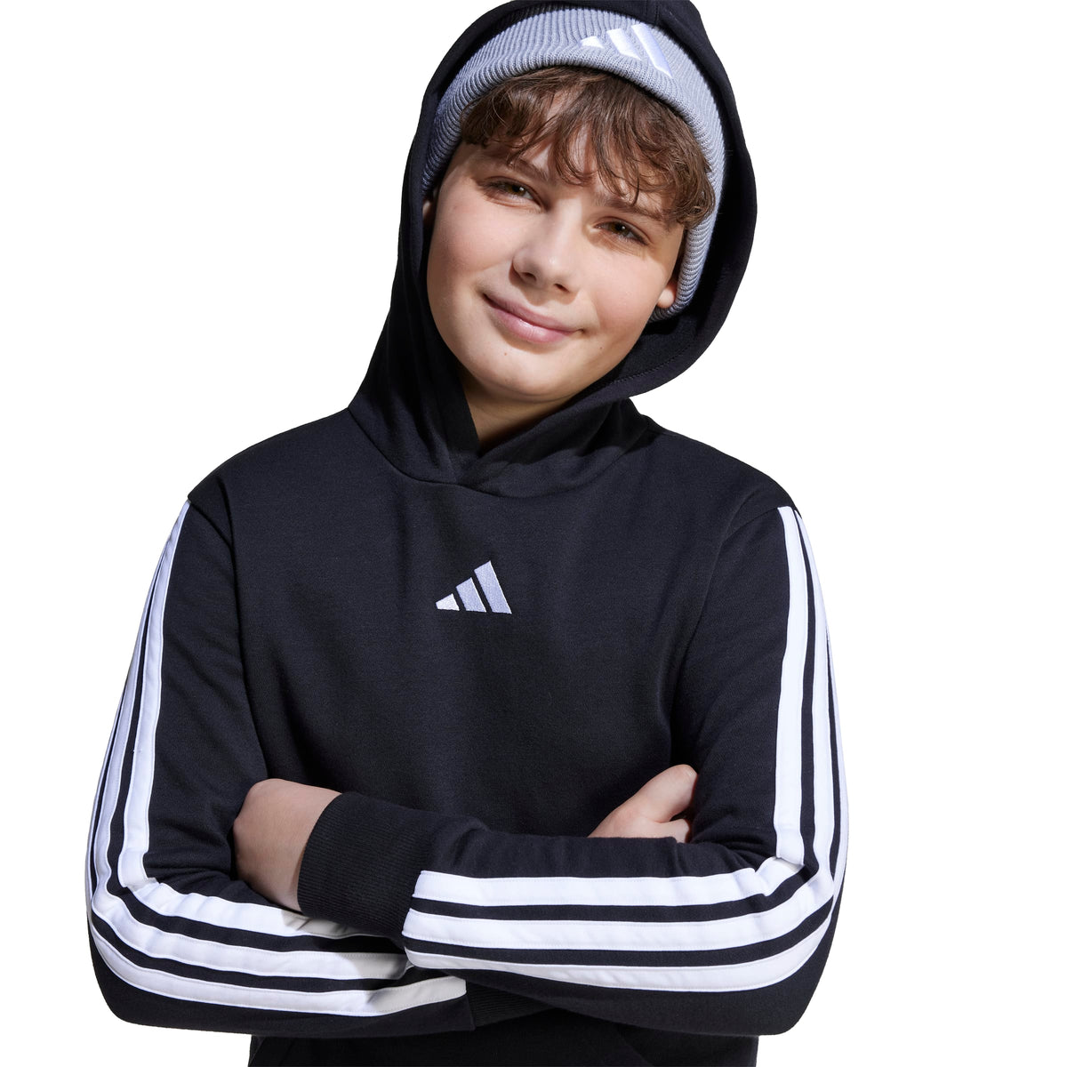 Adidas Felpa con Cappuccio Essentials Nero