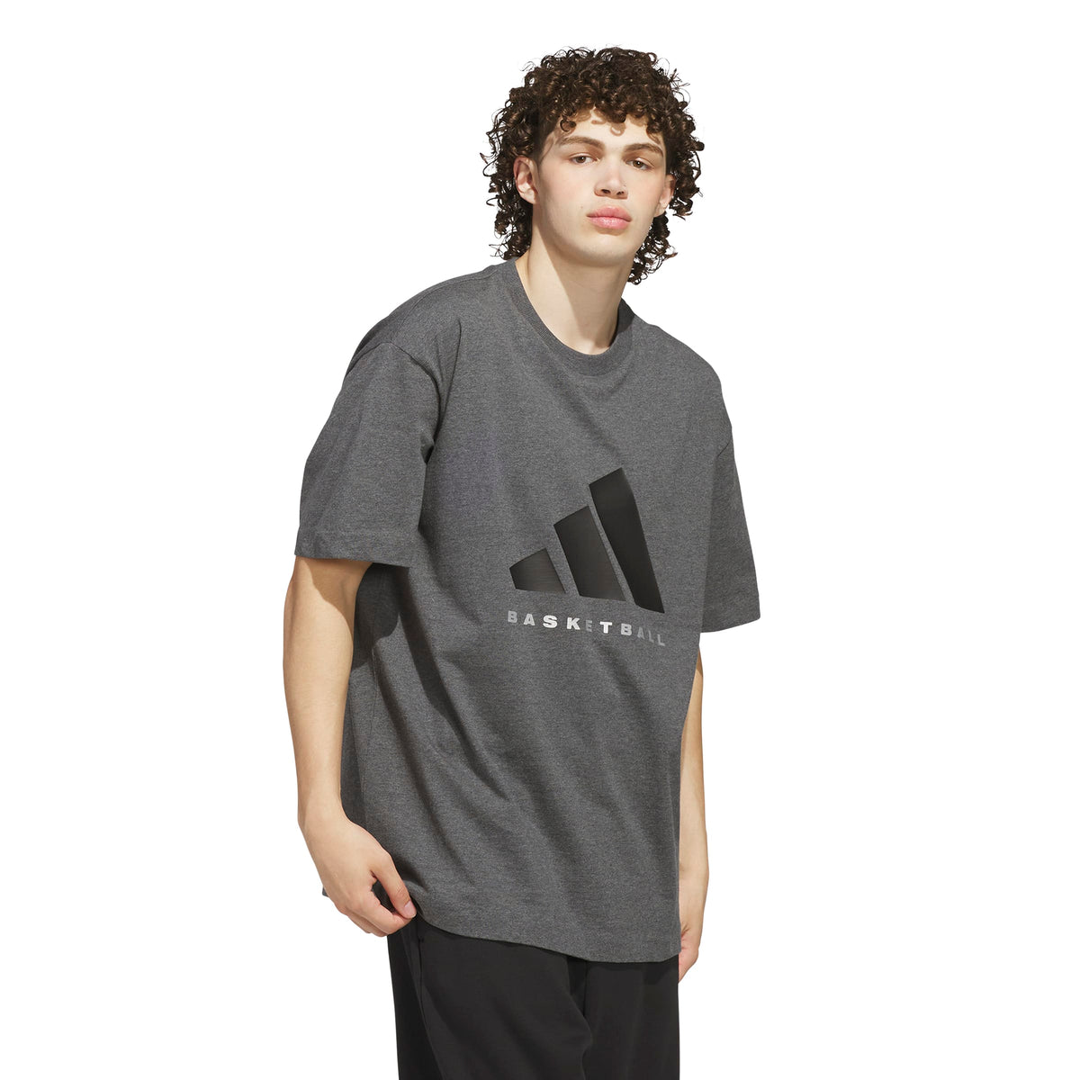Adidas T-shirt Basketball Grigio