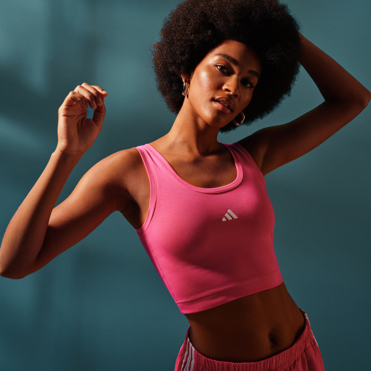 Adidas Canotta Essentials Small Logo Cotton Lifestyle Rosa