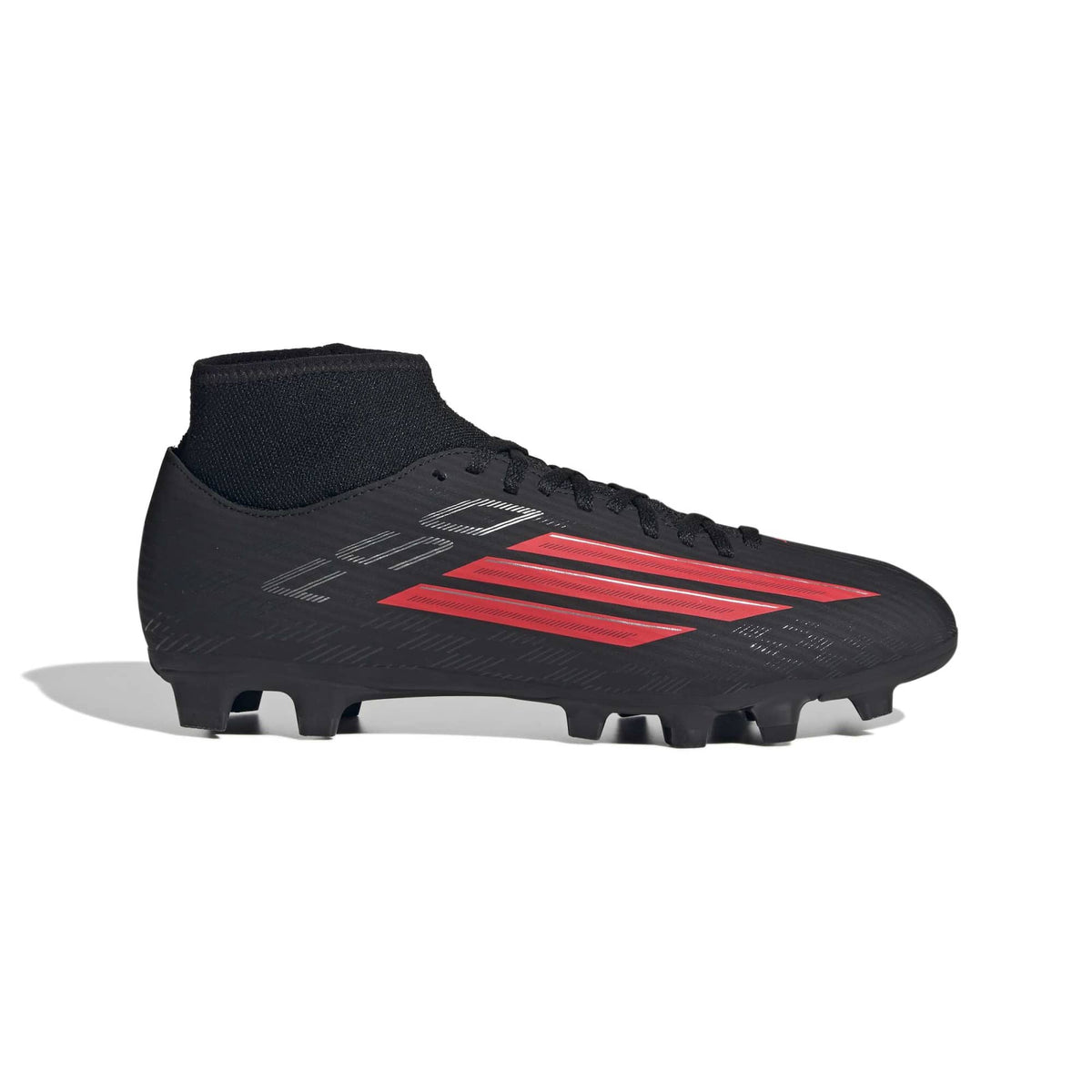 Scarpe da calcio F50 CLUB mid-cut per terreni naturali compatti/multiterreno - Nero / Rosso