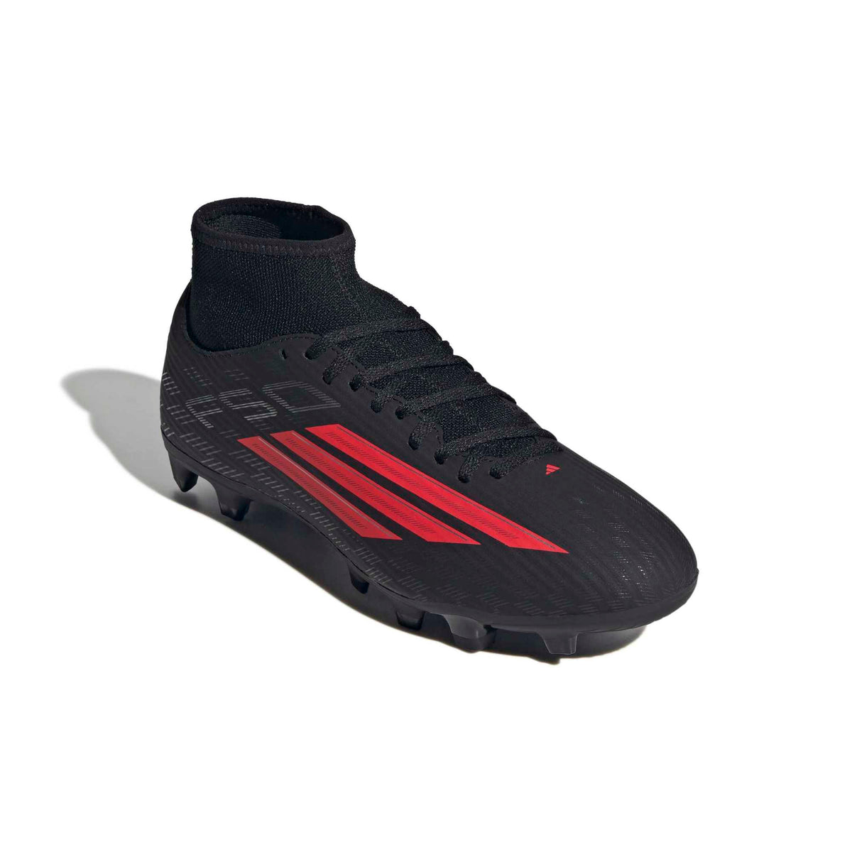 Scarpe da calcio F50 CLUB mid-cut per terreni naturali compatti/multiterreno - Nero / Rosso