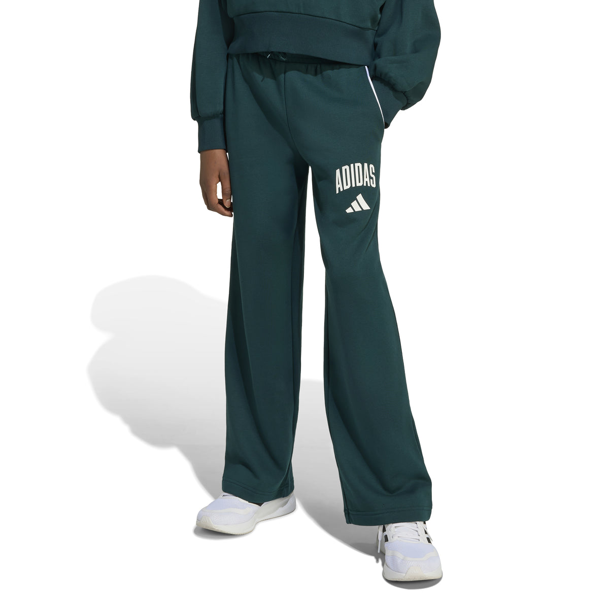 Adidas Pantaloni Tipografia Collegiale Essentials Stagionali Bambini Verde