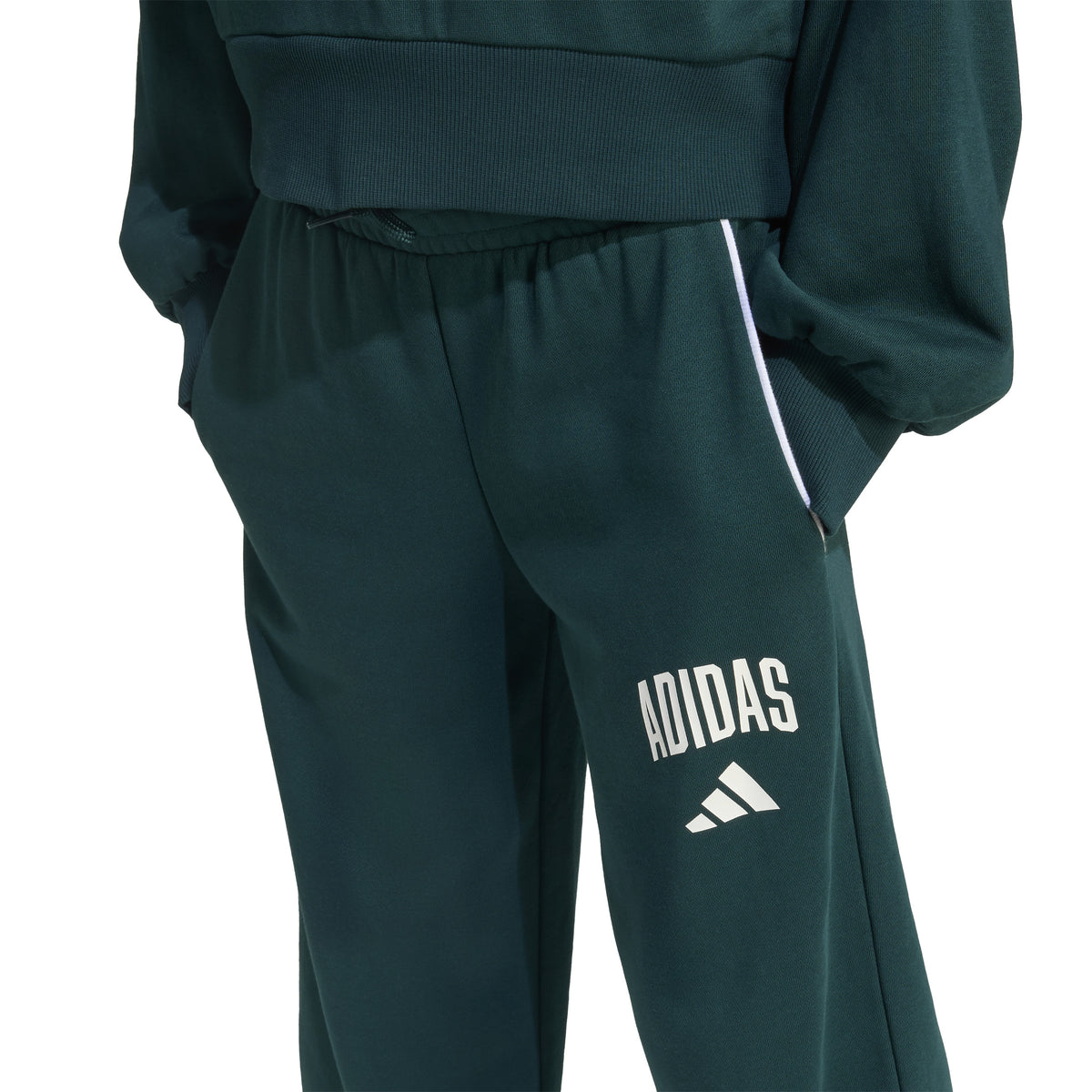 Adidas Pantaloni Tipografia Collegiale Essentials Stagionali Bambini Verde