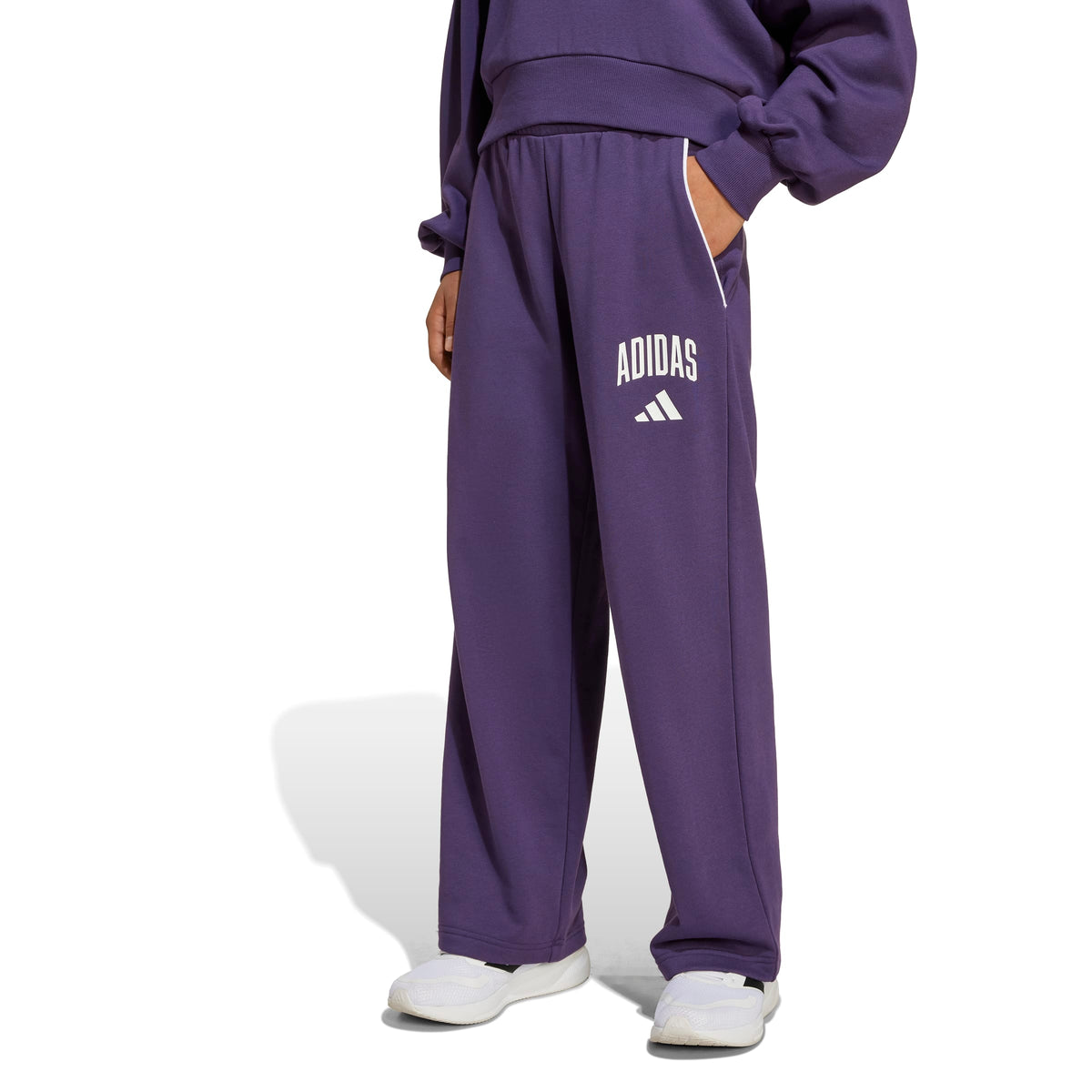 Adidas Pantaloni Tipografia Collegiale Essentials Stagionali Bambini Viola