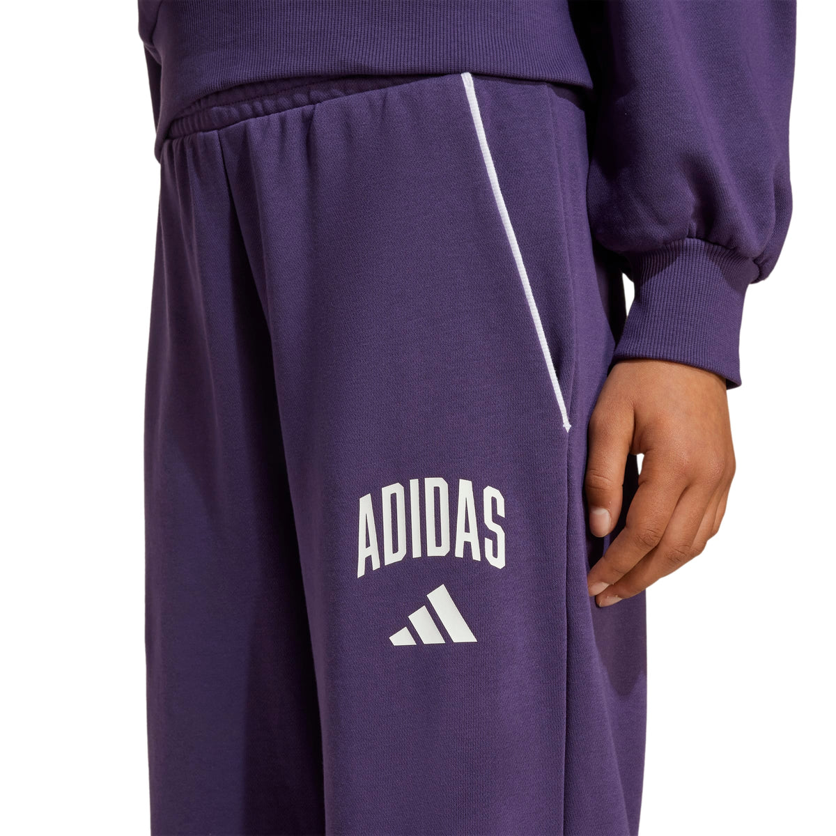 Adidas Pantaloni Tipografia Collegiale Essentials Stagionali Bambini Viola