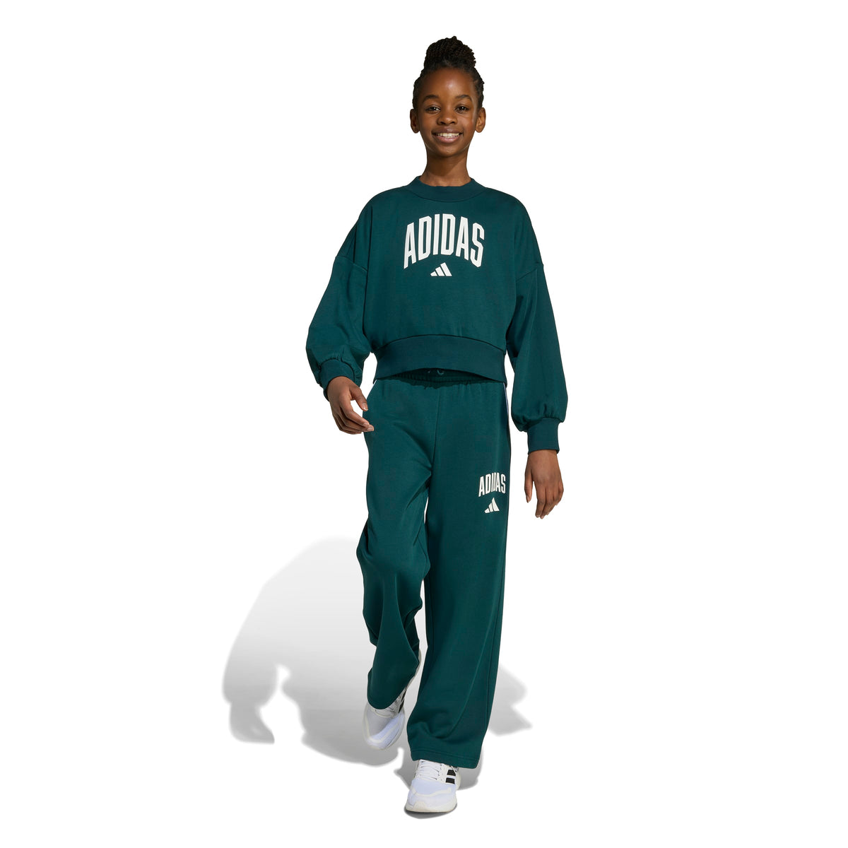 Adidas Felpa Seasonals Essentials Collegiale Grafica Girocollo Bambini Verde