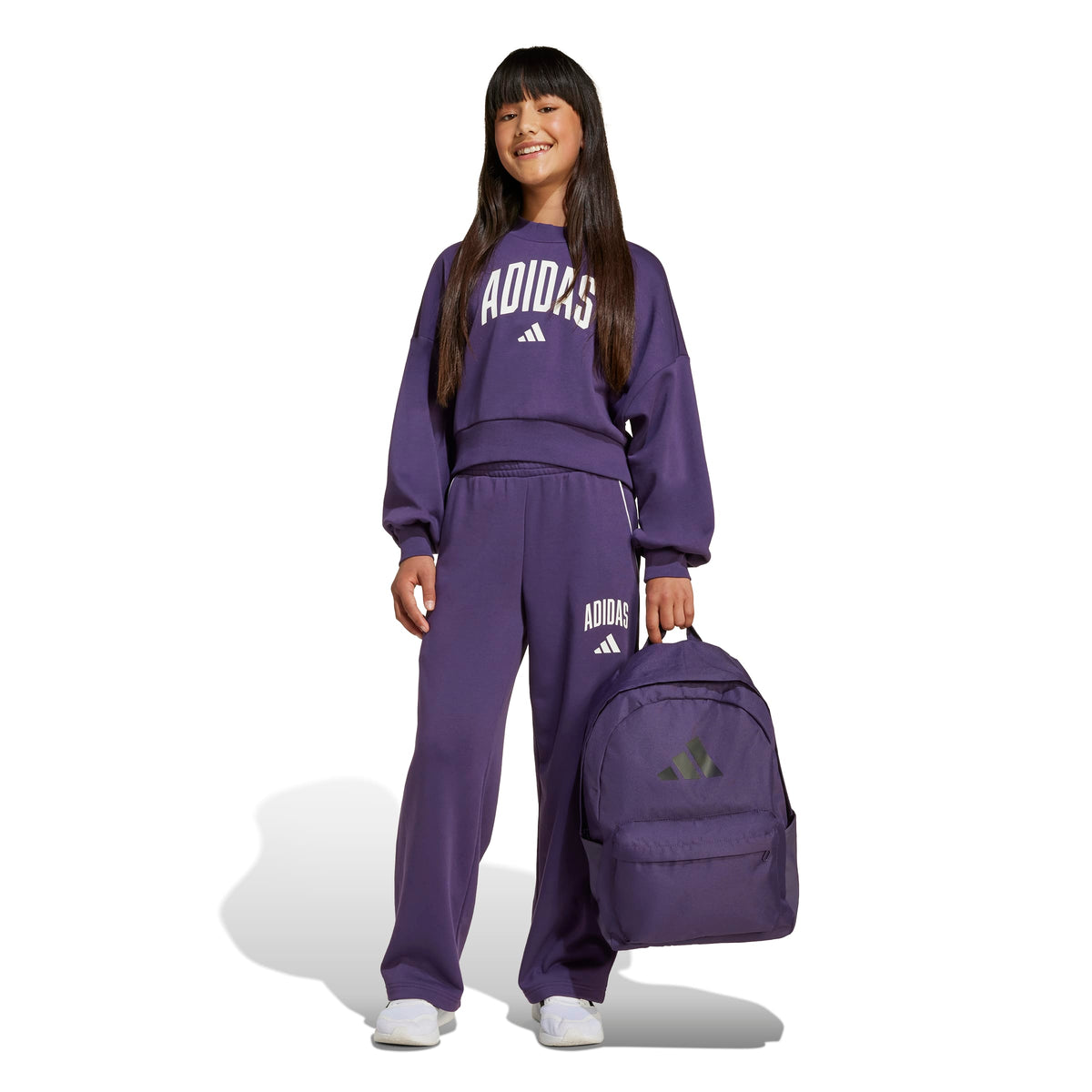 Adidas Felpa Seasonals Essentials Collegiale Grafica Girocollo Bambini Viola