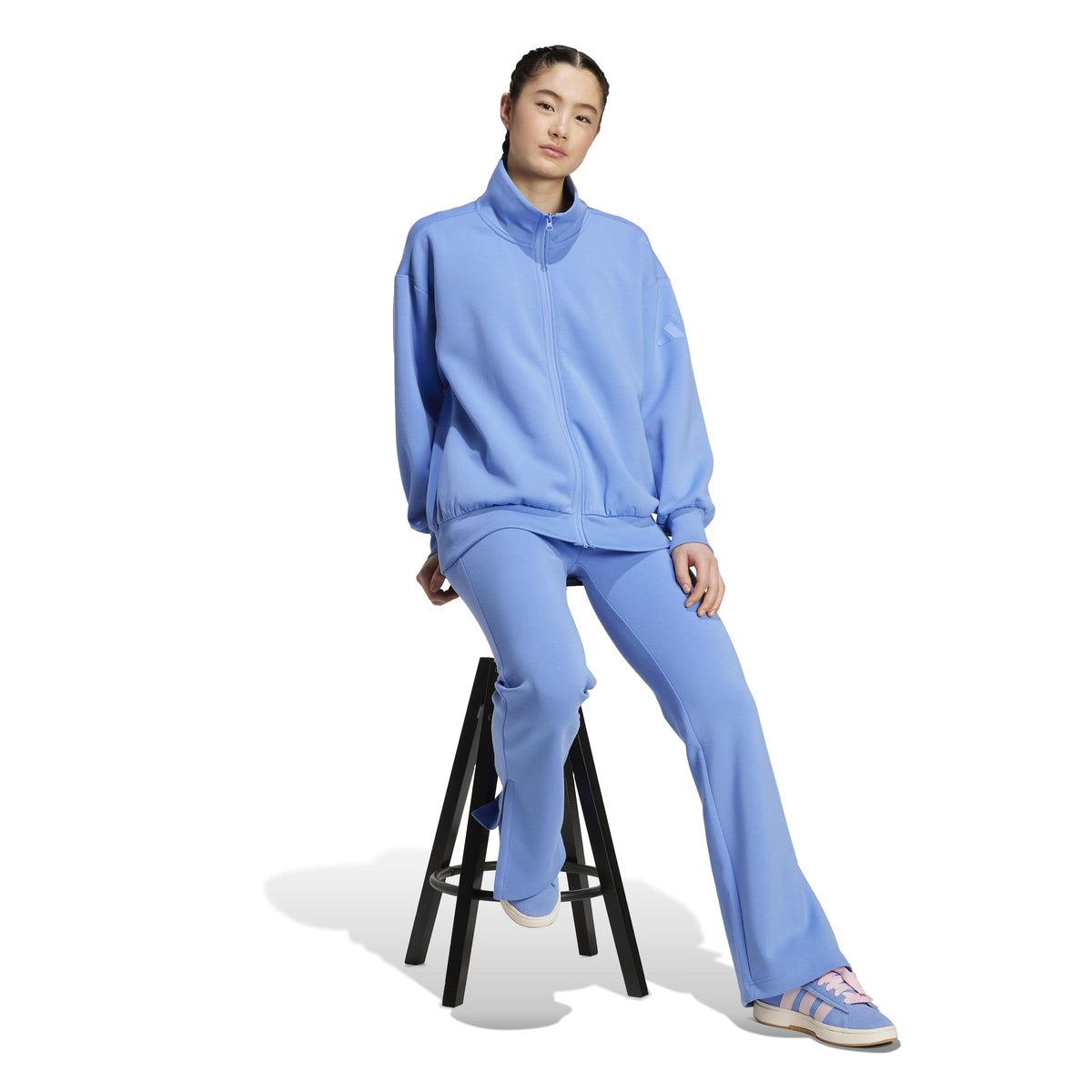 Adidas Pantaloni Svasati Soft Lux Blu