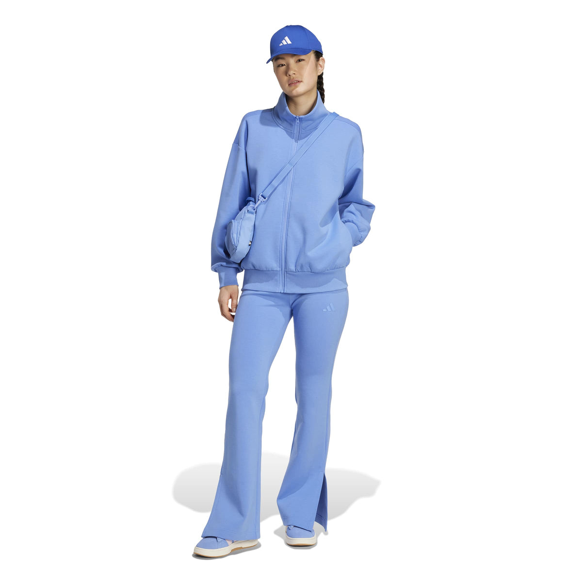 Adidas Pantaloni Svasati Soft Lux Blu