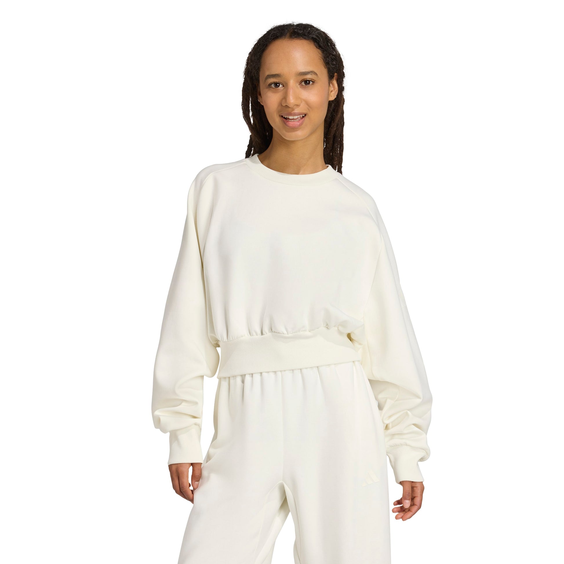 Adidas Felpa Soft Lux Loose Bianco