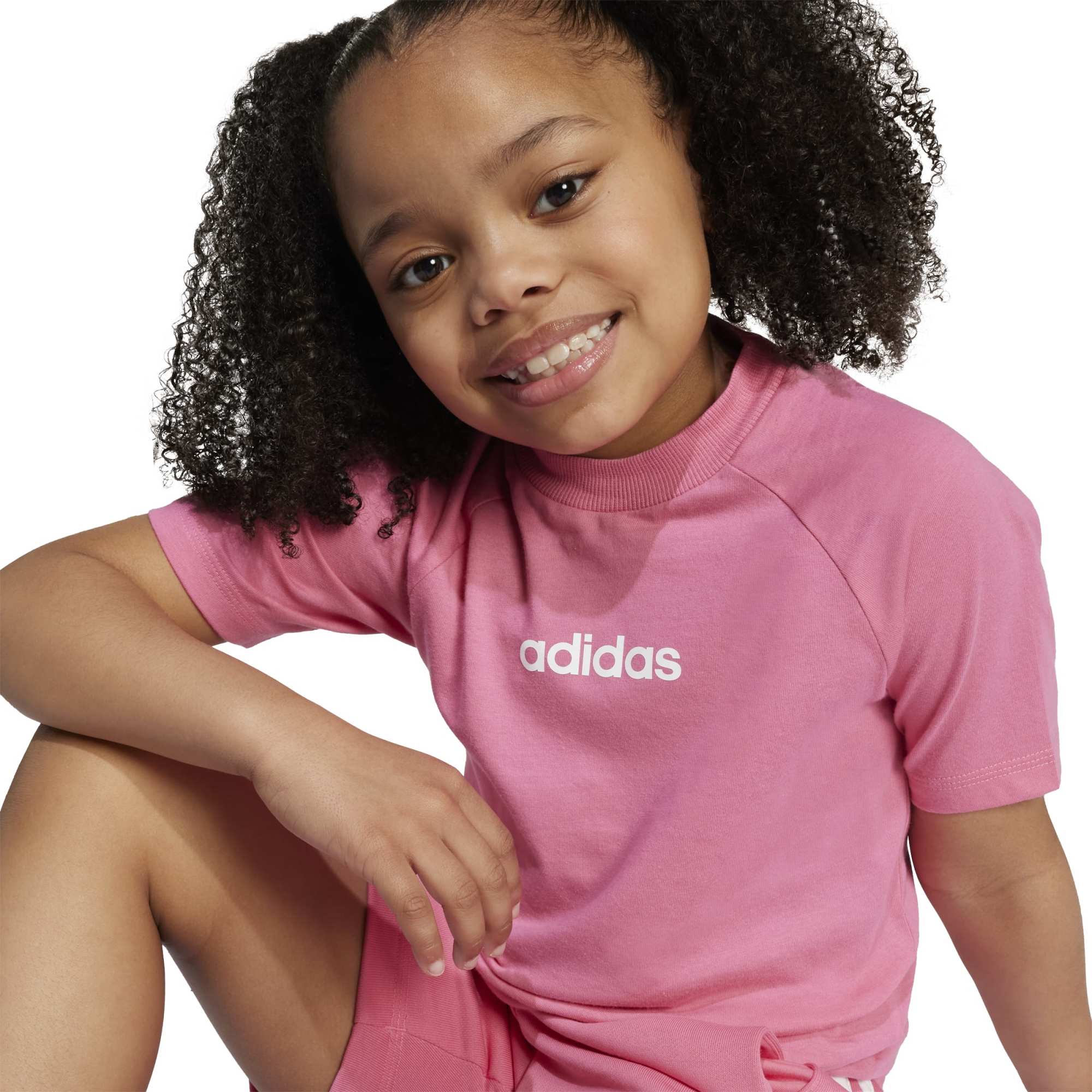 T-shirt Essentials Kids - Rosa / Bianco
