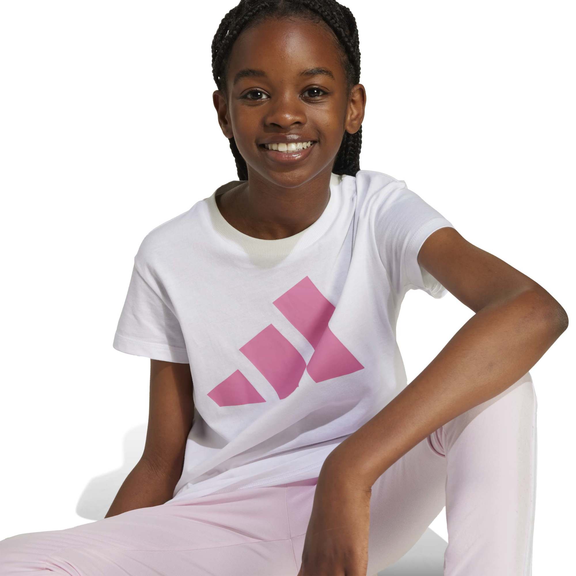 T-shirt Essentials Ragazzo - Bianco / Rosa