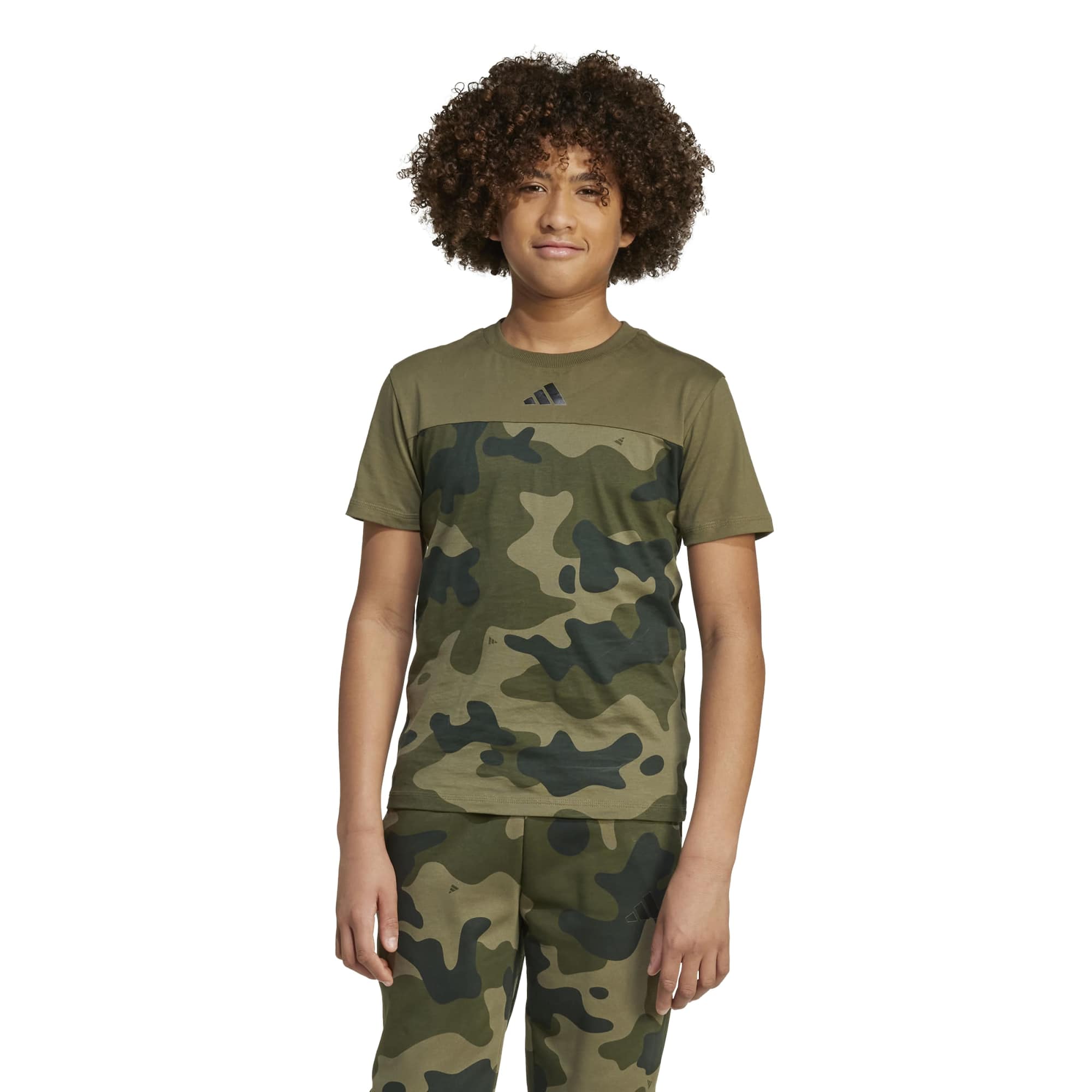 T-shirt Seasonal Essentials Camo Cotton - Verde / Nero