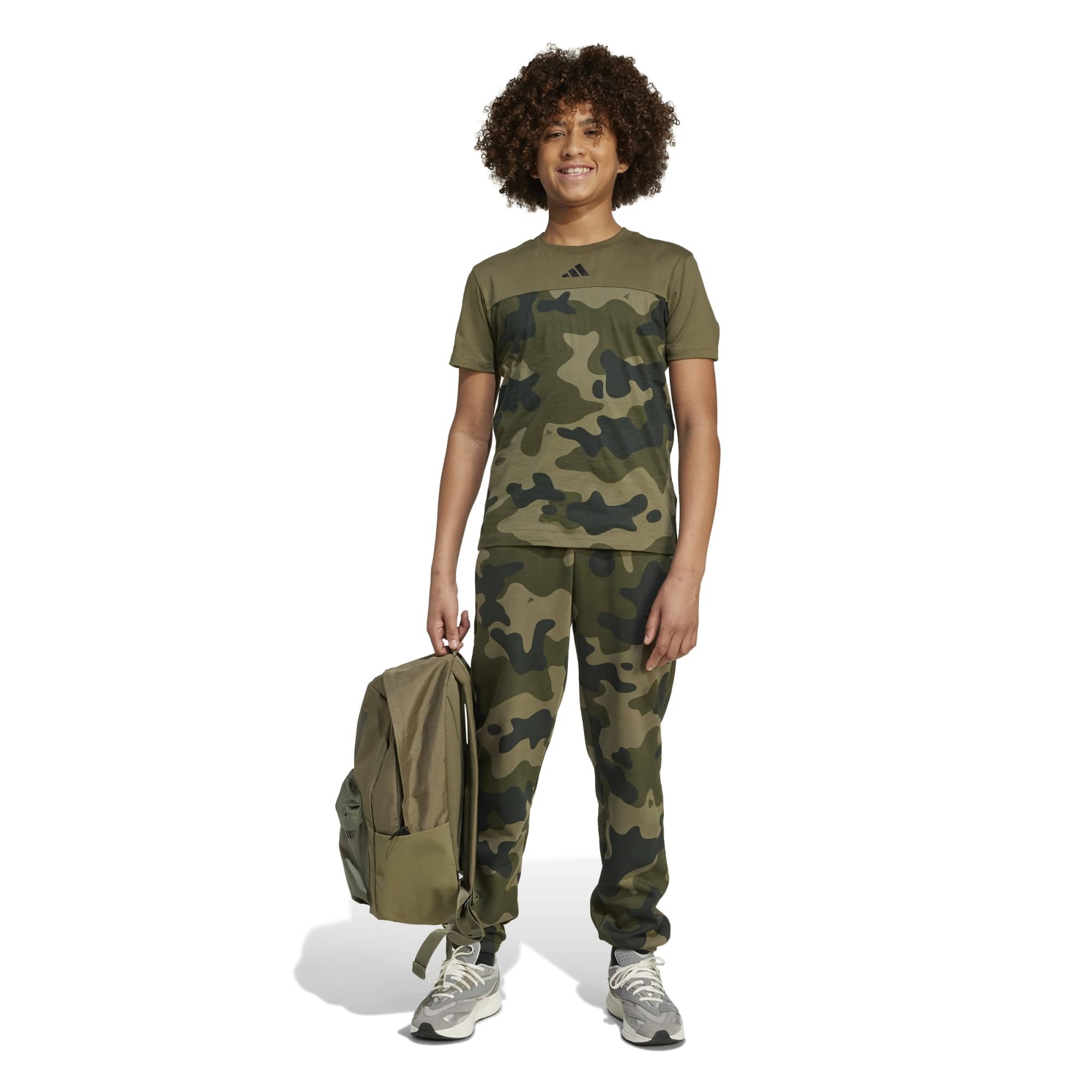 T-shirt Seasonal Essentials Camo Cotton - Verde / Nero