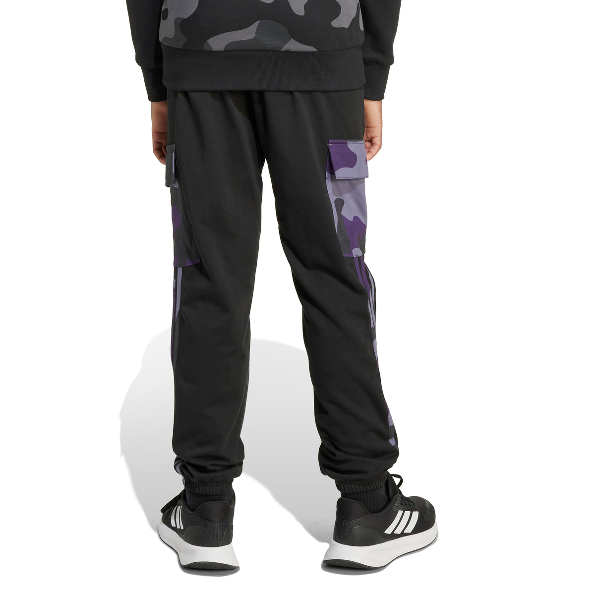 Adidas Pantaloni Seasonal Essentials Camo French Terry Cargo Nero