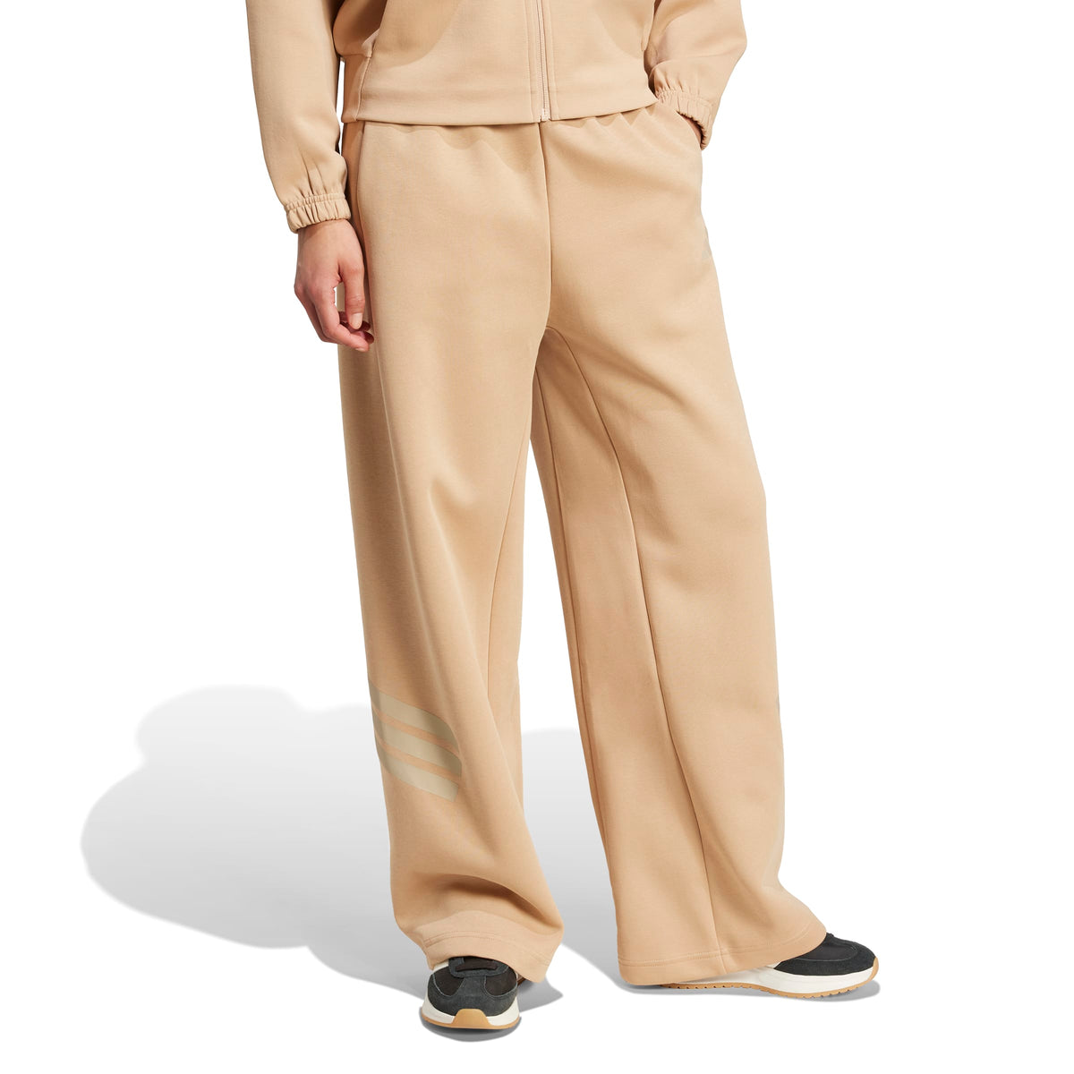 Adidas Pantaloni Future Icons 3-Stripes Open-hem Marrone