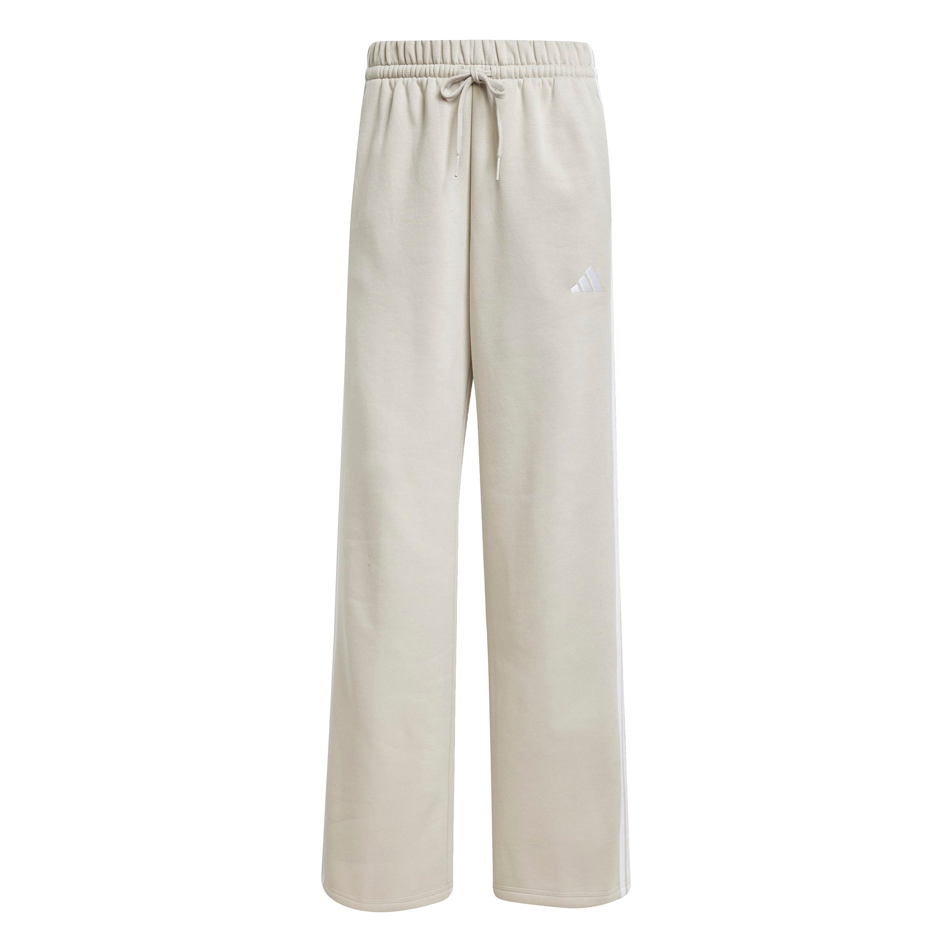 Adidas Pantaloni Essentials 3-Stripes Open-Hem Fleece Grigio