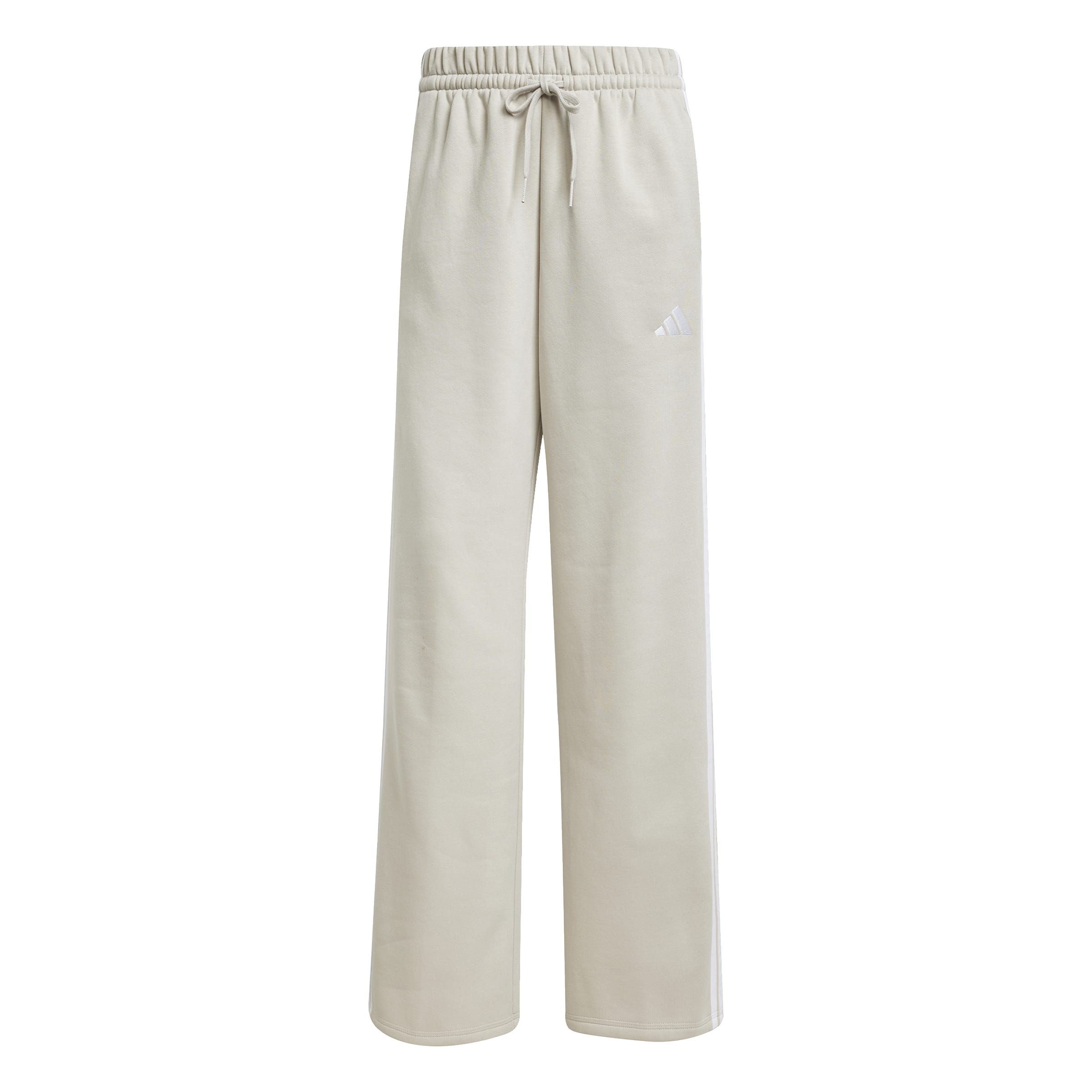 Adidas Pantaloni Essentials 3-Stripes Open-Hem Fleece Grigio
