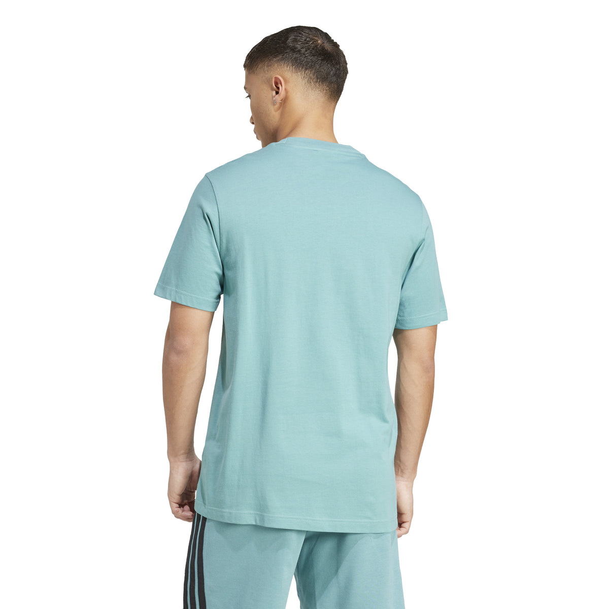 Adidas T-shirt Essentials Small Logo Single Jersey Turchese