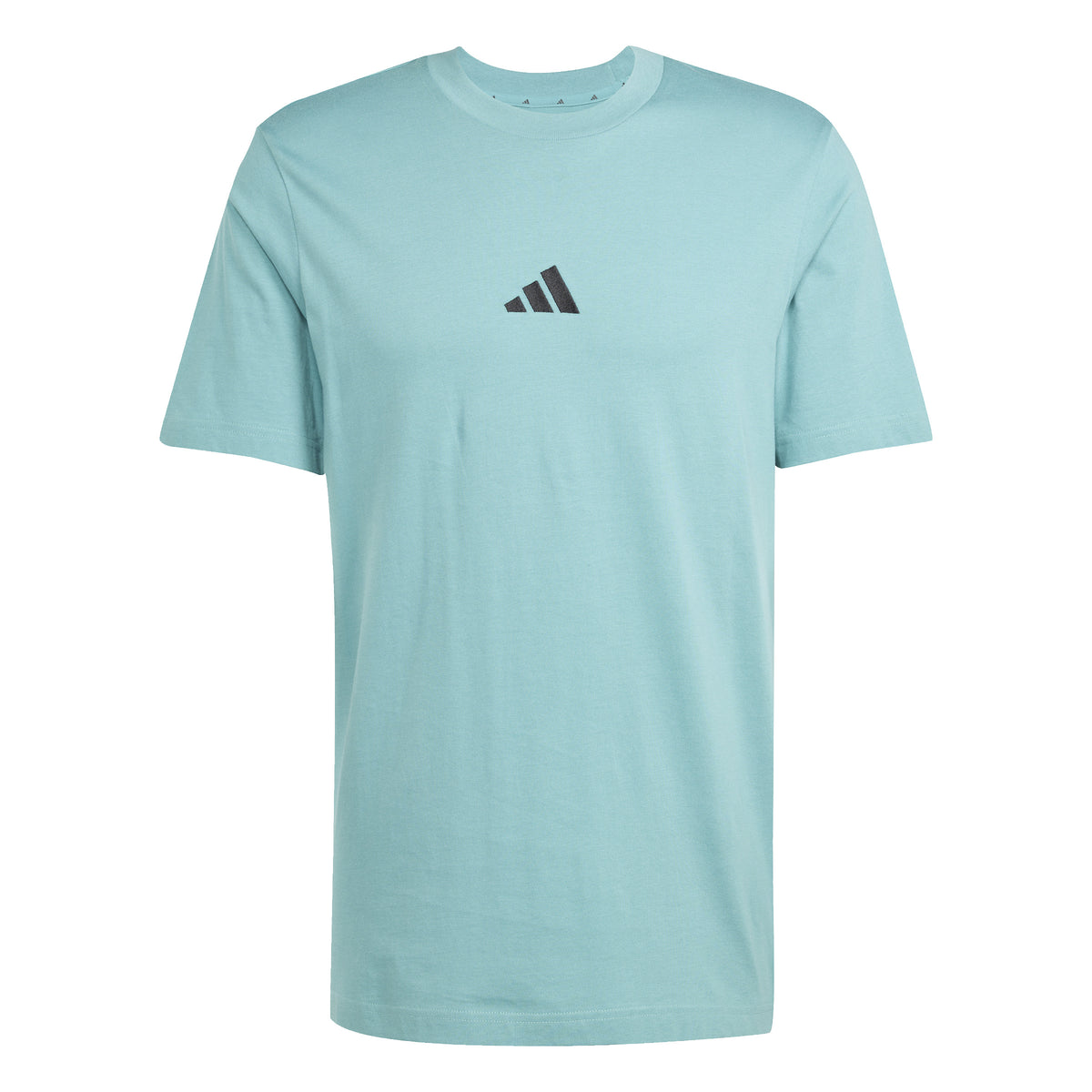 Adidas T-shirt Essentials Small Logo Single Jersey Turchese