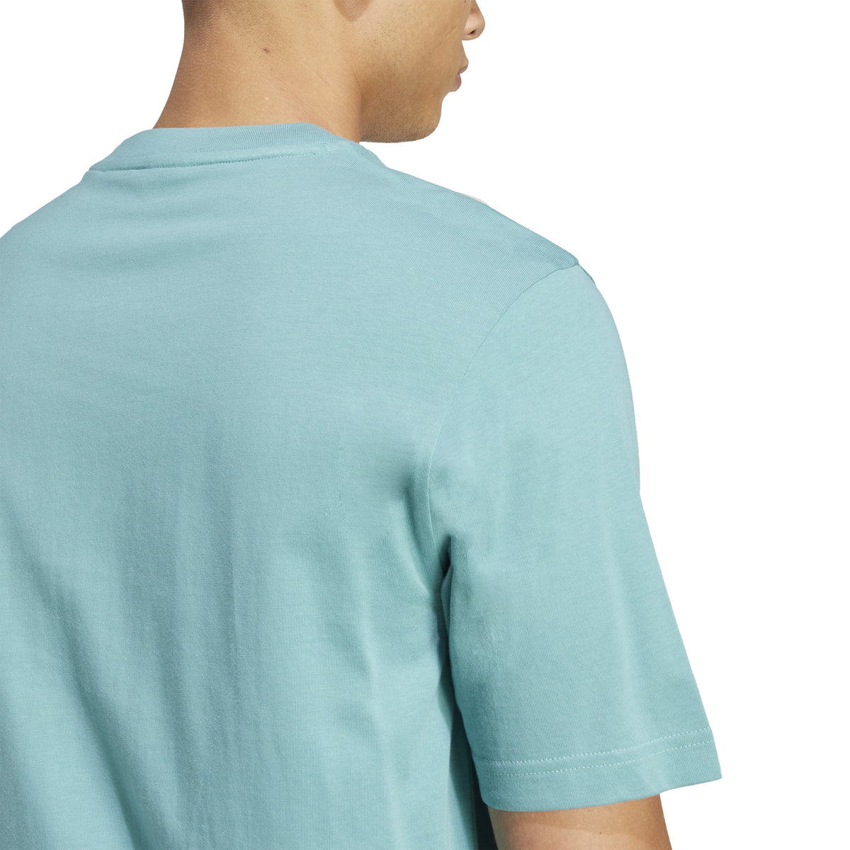 Adidas T-shirt Essentials Small Logo Single Jersey Turchese
