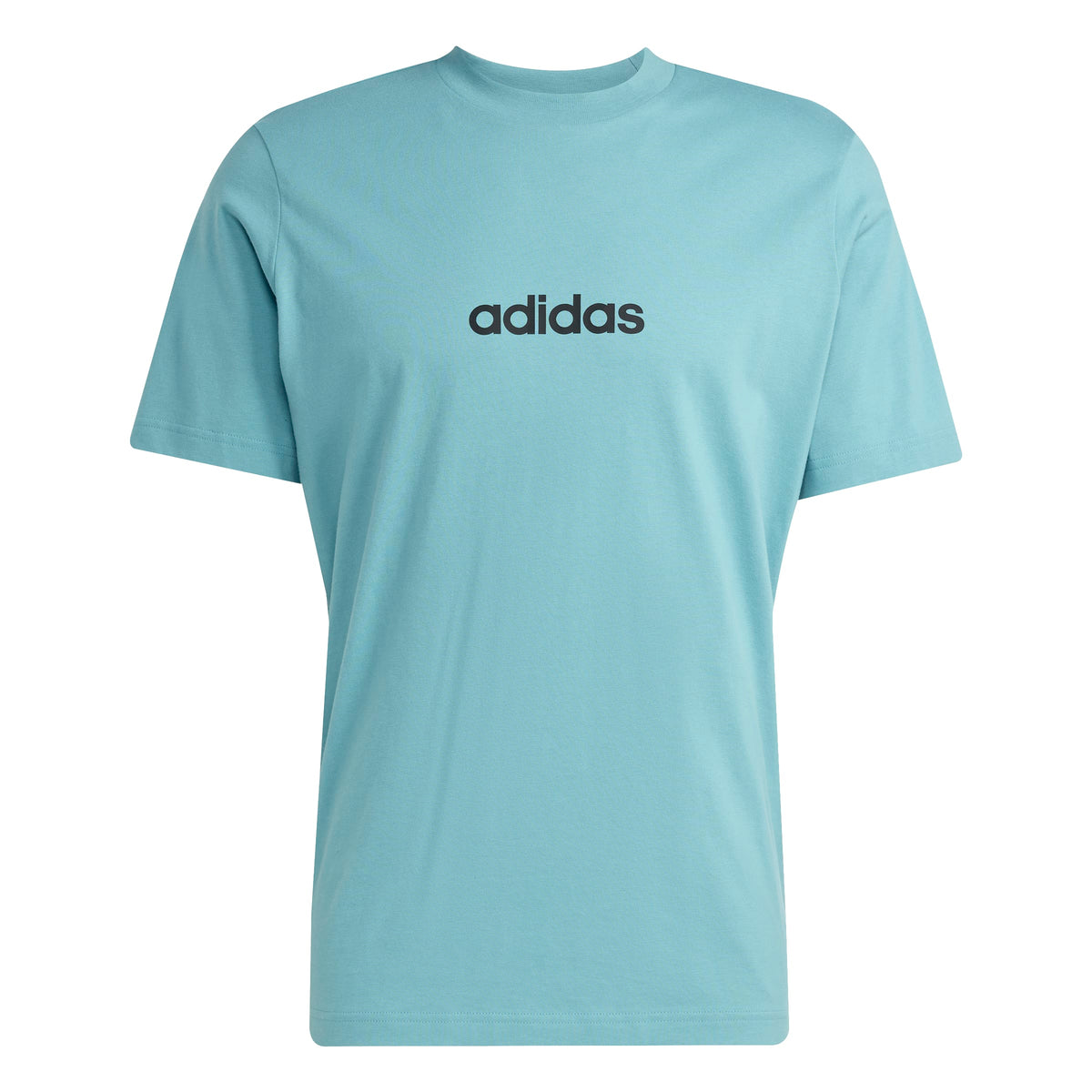 Adidas T-shirt Essentials Linear Single Jersey Turchese