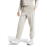 Pantaloni Essentials 3-Stripes Fleece Loose-Fit - Grigio