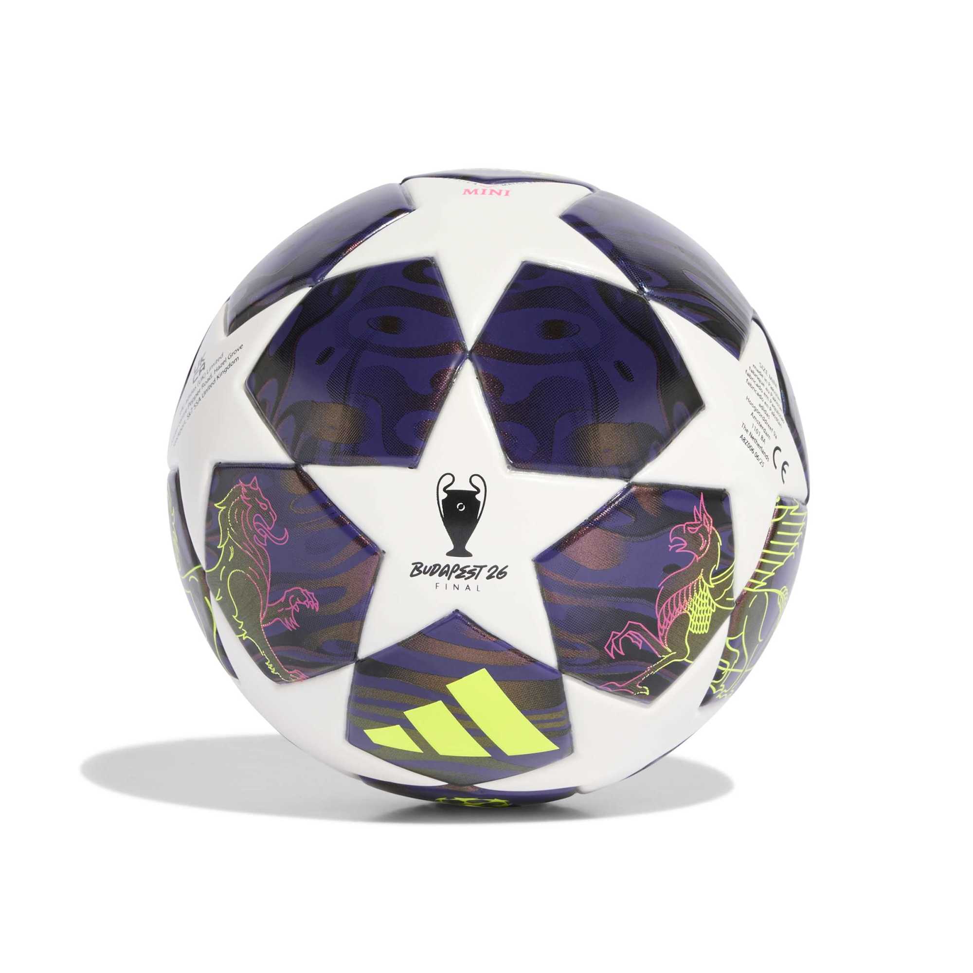 Pallone Mini Final UEFA Champions League - Viola / Bianco / Giallo