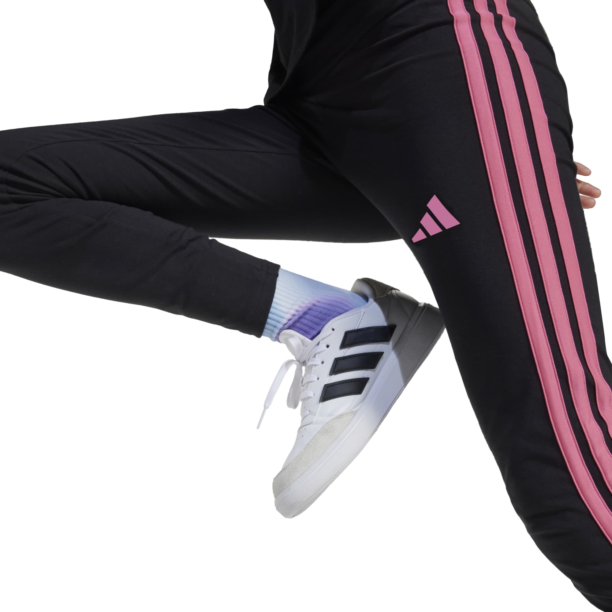 Leggings Essentials Junior - Nero / Rosa