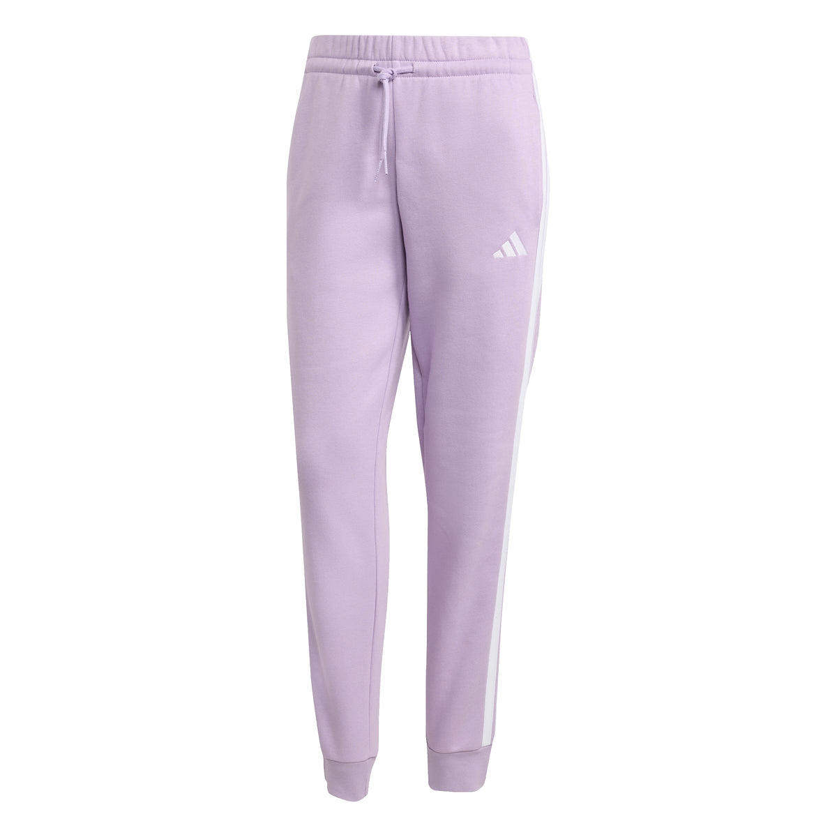 Adidas Pantaloni Slim Essentials In Tessuto Felpato 3 Strisce. Viola