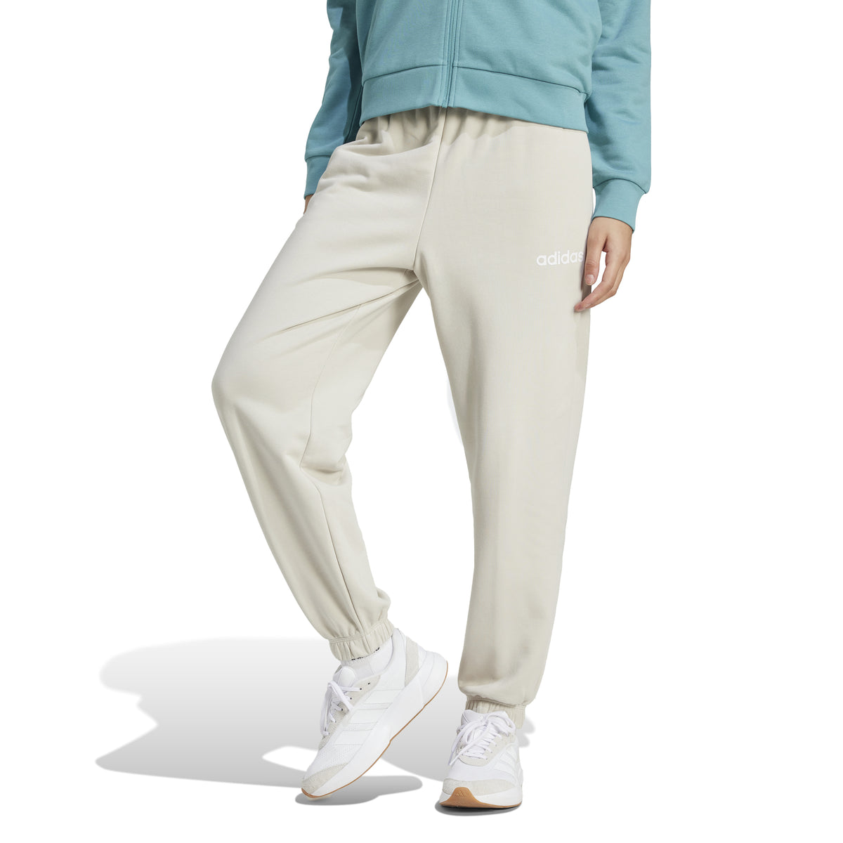 Adidas Pantaloni Essentials Linear French Terry Cuffed Grigio