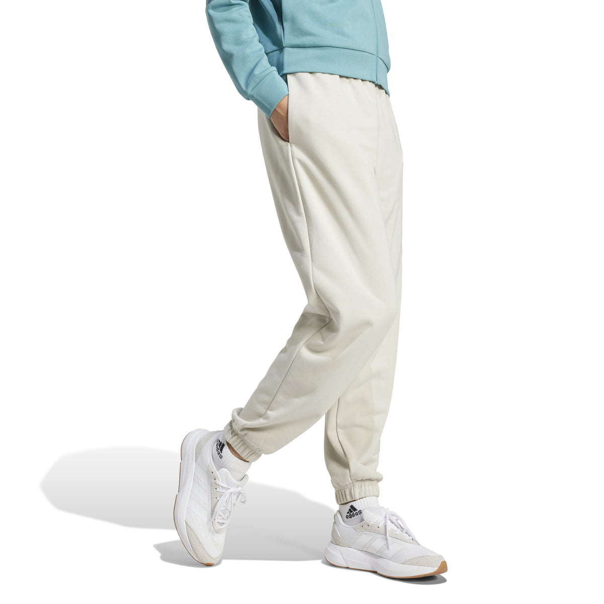 Adidas Pantaloni Essentials Linear French Terry Cuffed Grigio