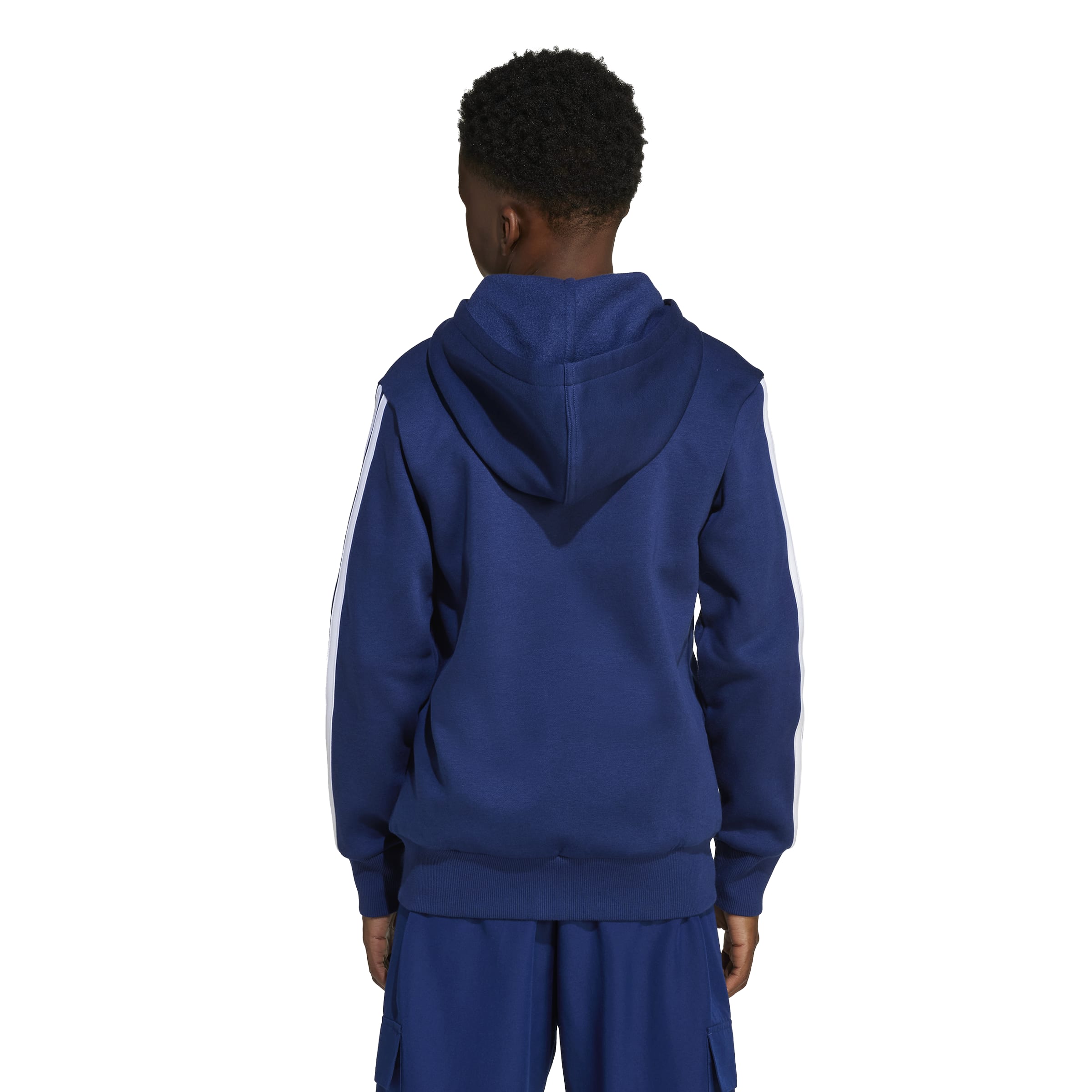 Adidas Felpa con Cappuccio e Zip Essentials Blu