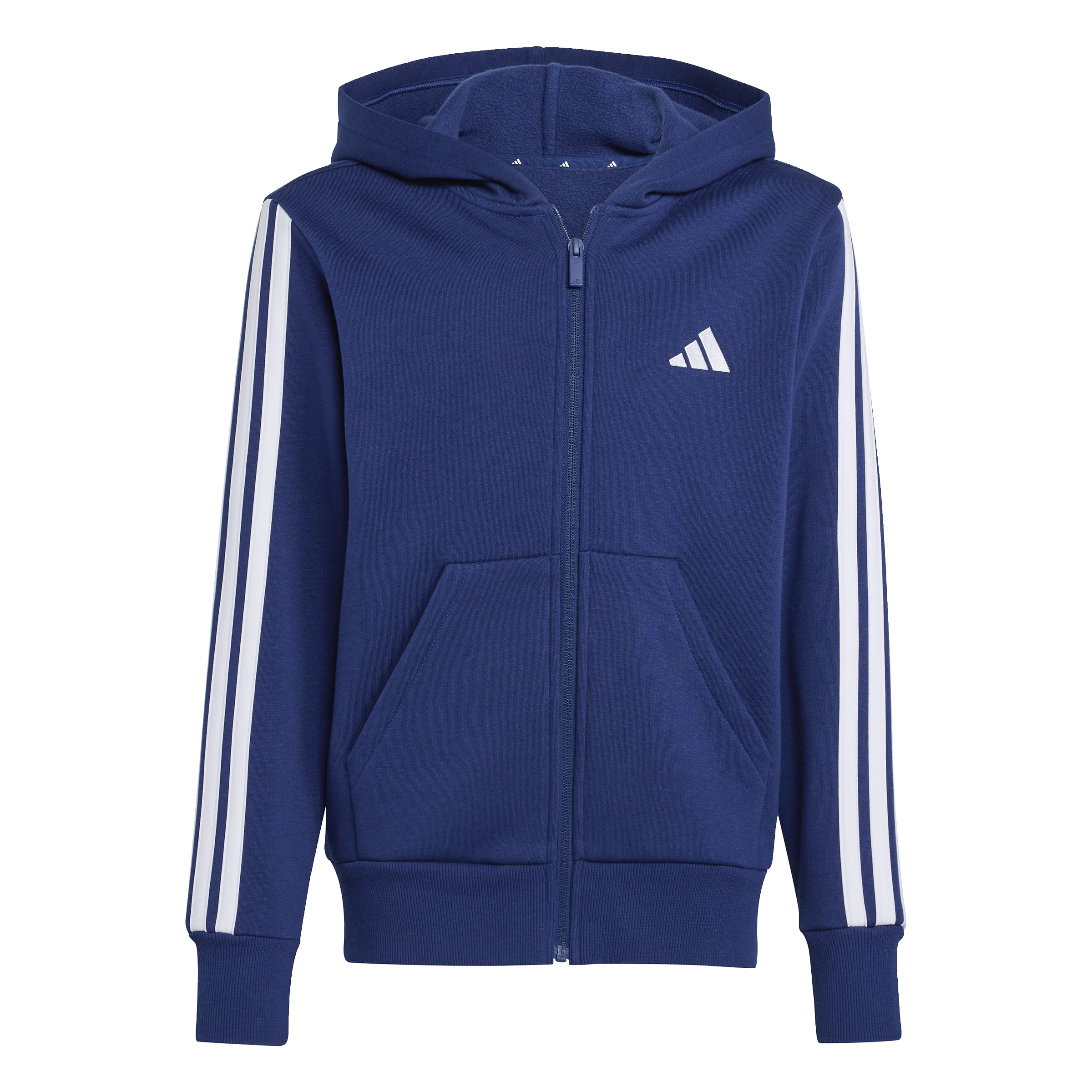 Adidas Felpa con Cappuccio e Zip Essentials Blu